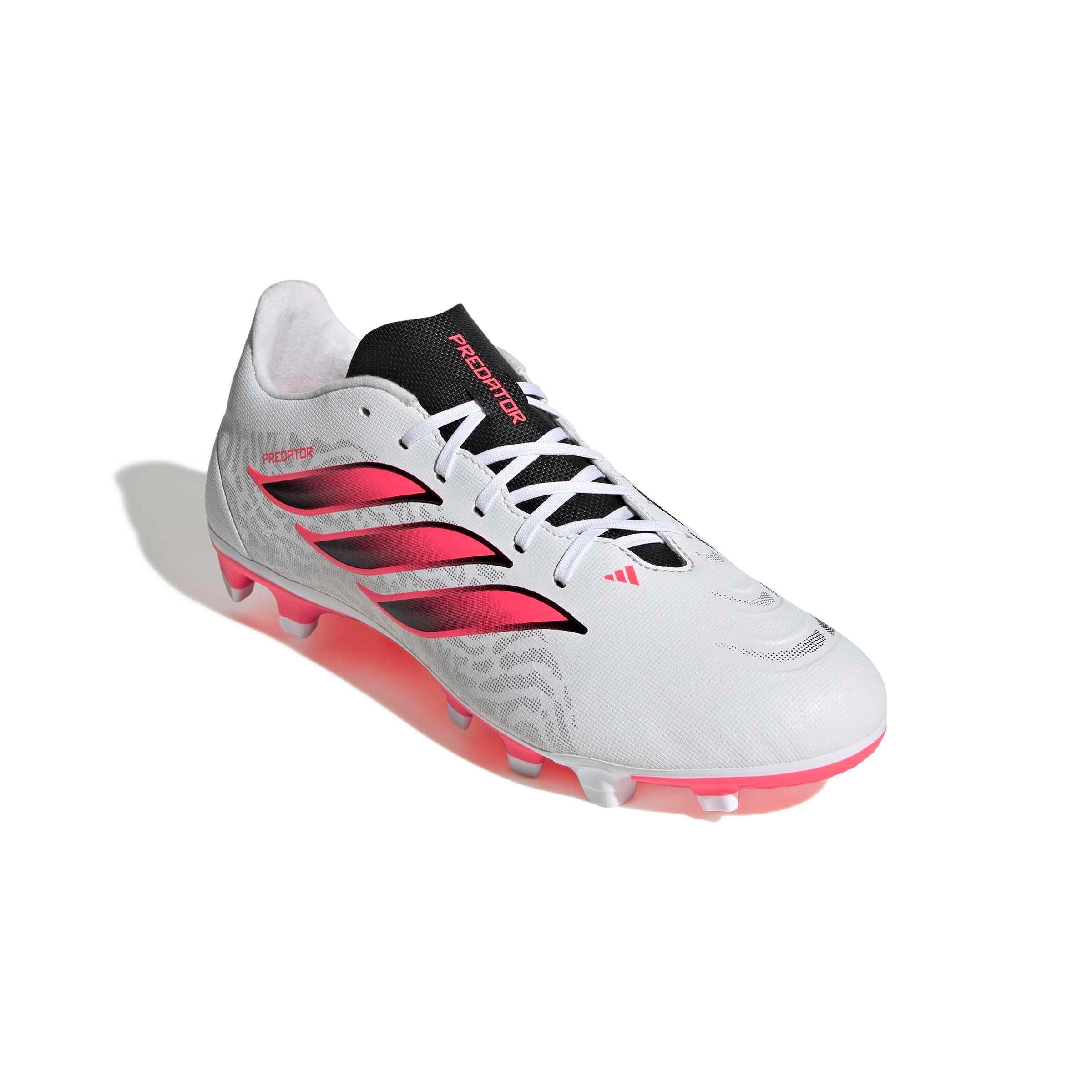 adidas Predator Club MG "Ftwr White/Solar Turbo/Core Black" Men's Soccer Cleat - WHITE/SOLAR/BLACK