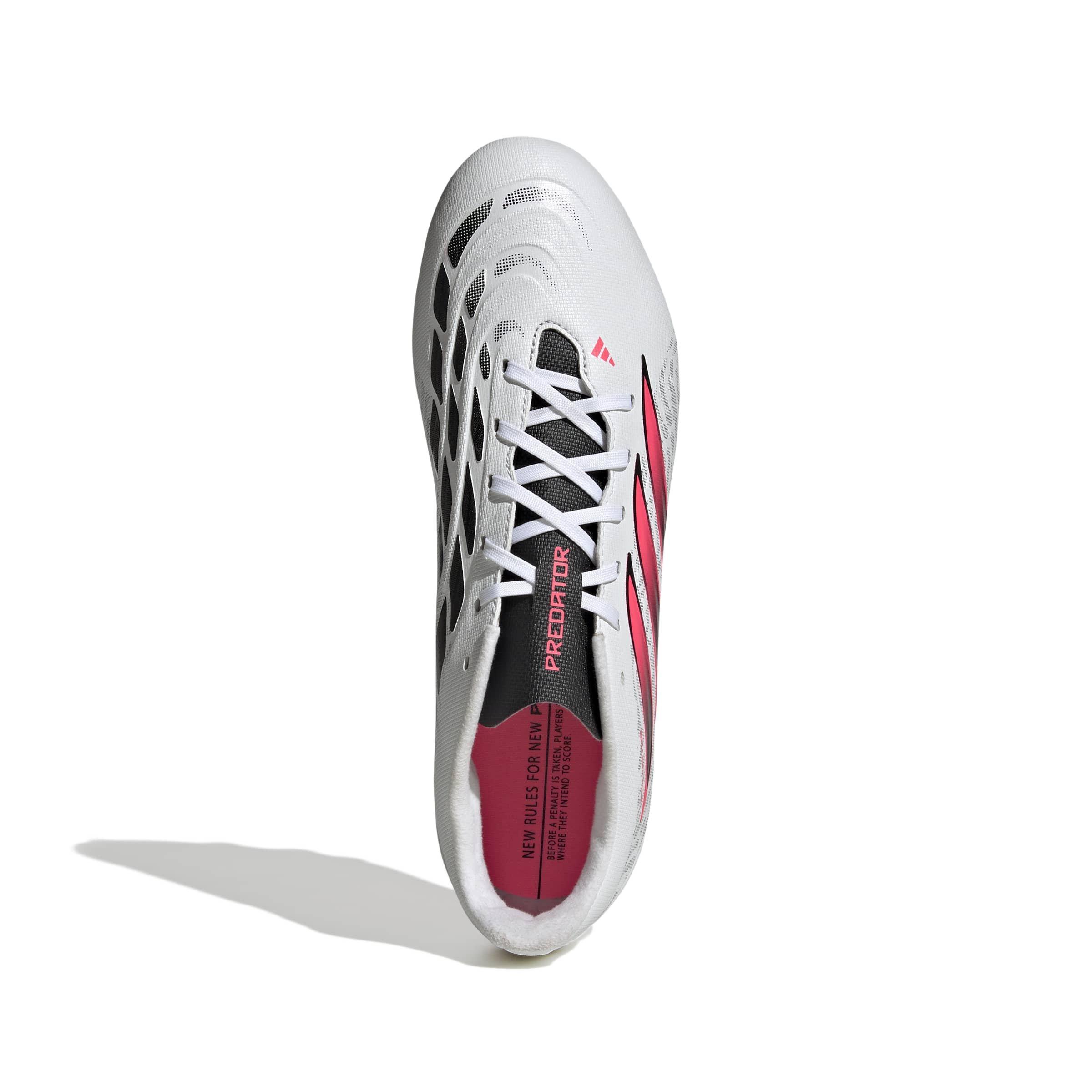 adidas Predator Club MG "Ftwr White/Solar Turbo/Core Black" Men's Soccer Cleat - WHITE/SOLAR/BLACK