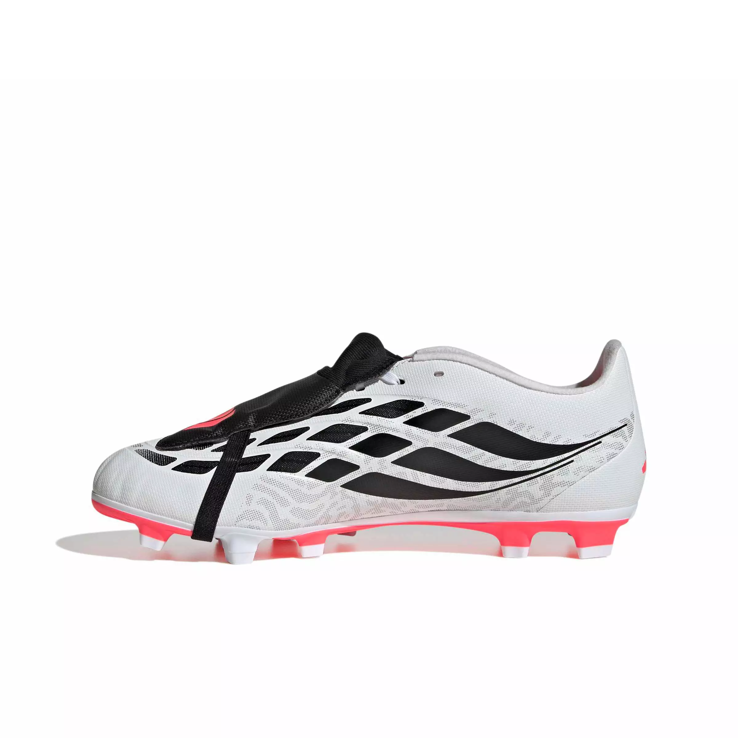 adidas Predator Club Fold-Over Tongue MG "Ftwr White/Solar Turbo/Core Black" Men's Soccer Cleat - WHITE/SOLAR/BLACK