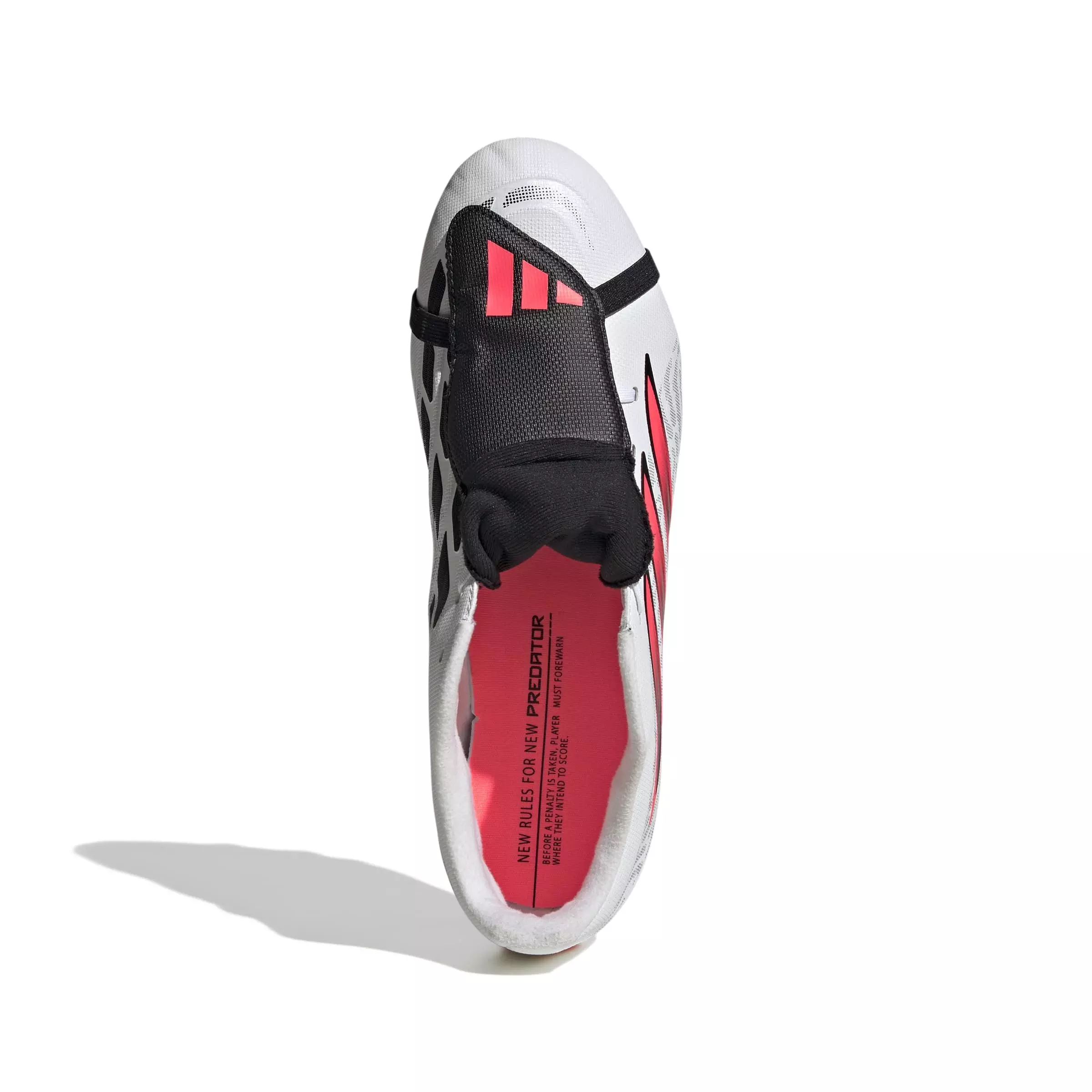 adidas Predator Club Fold-Over Tongue MG "Ftwr White/Solar Turbo/Core Black" Men's Soccer Cleat - WHITE/SOLAR/BLACK