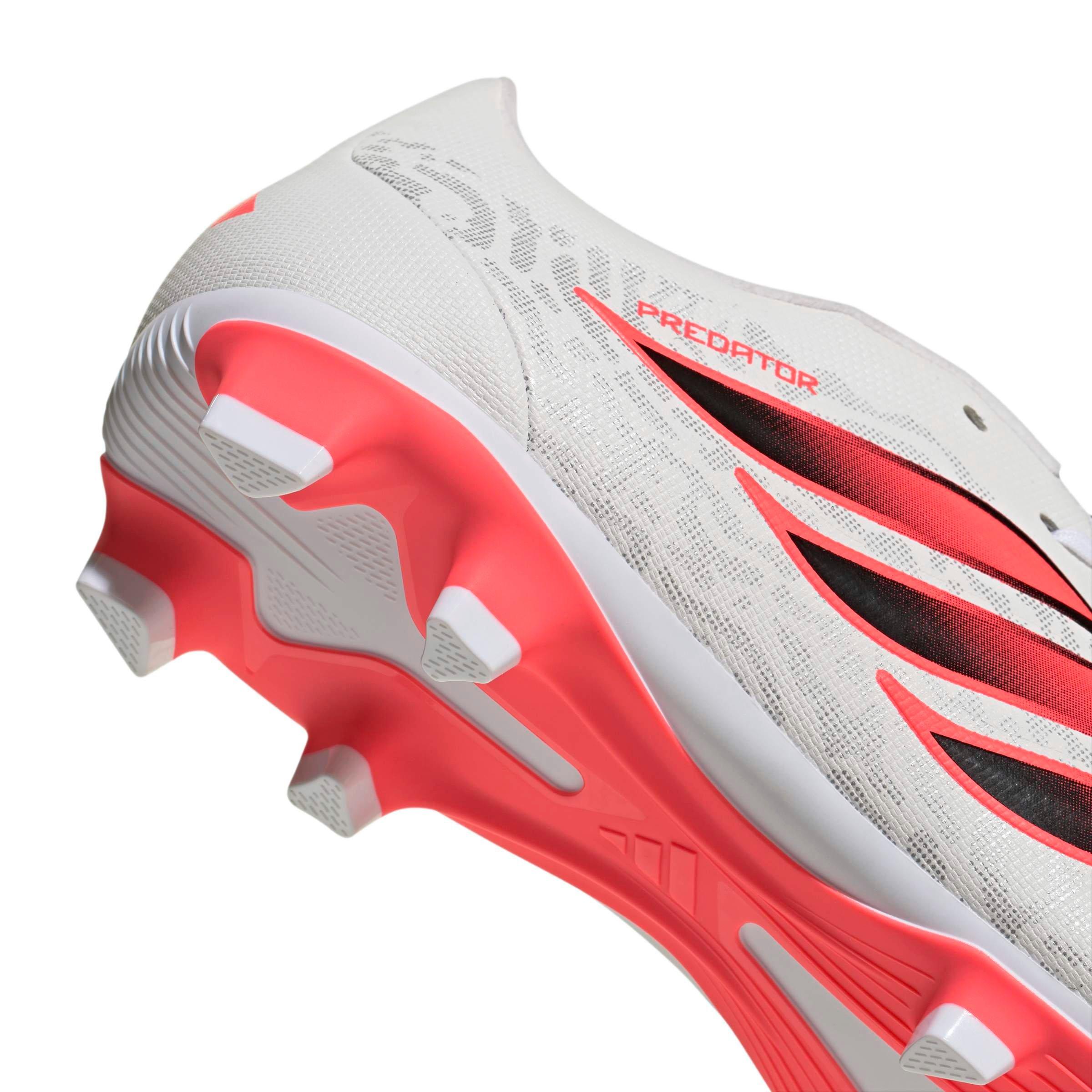 adidas Predator Club Fold-Over Tongue MG "Ftwr White/Solar Turbo/Core Black" Men's Soccer Cleat - WHITE/SOLAR/BLACK