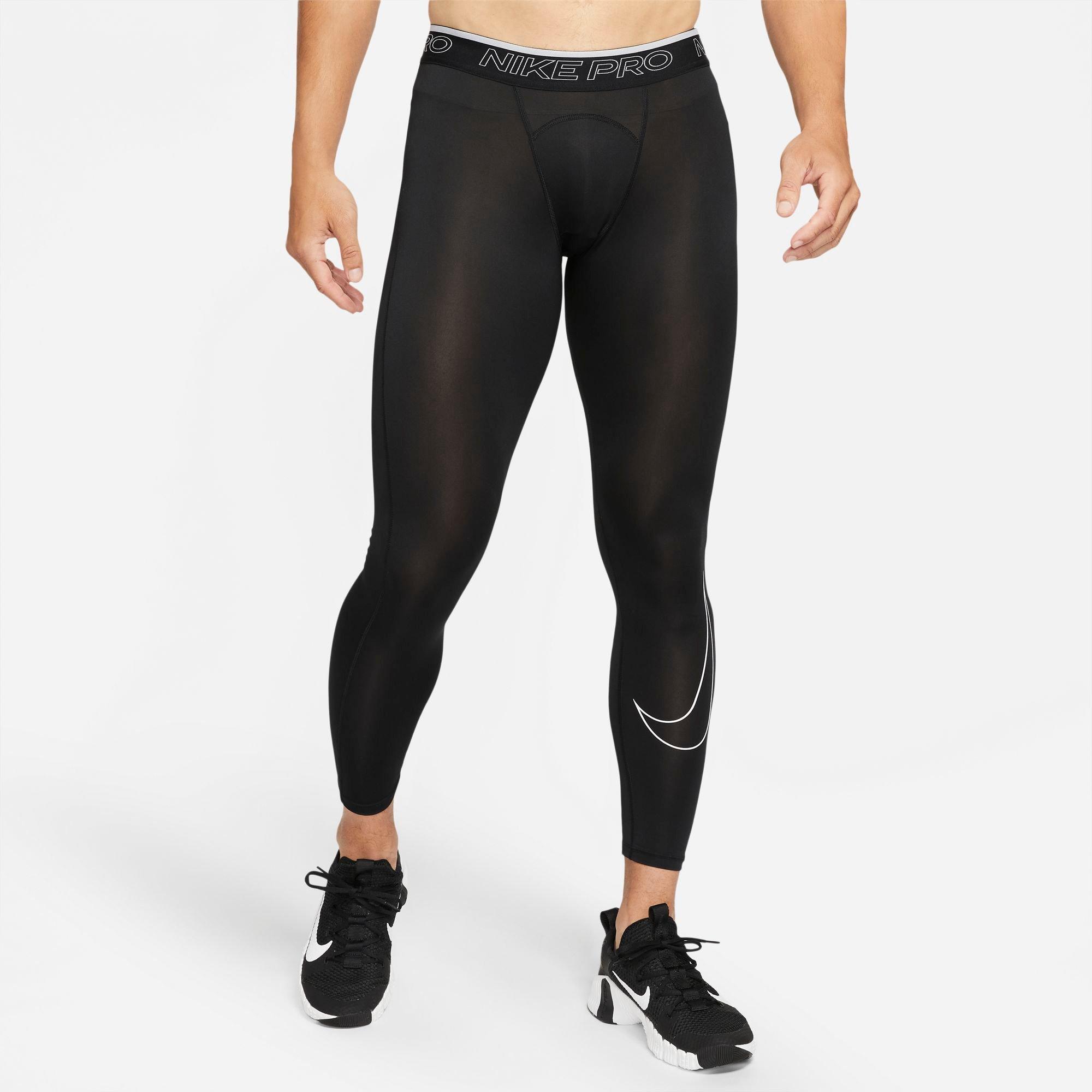 Nike Men's Pro Dri-FIT Tights - BLACK Thumbnail View 4