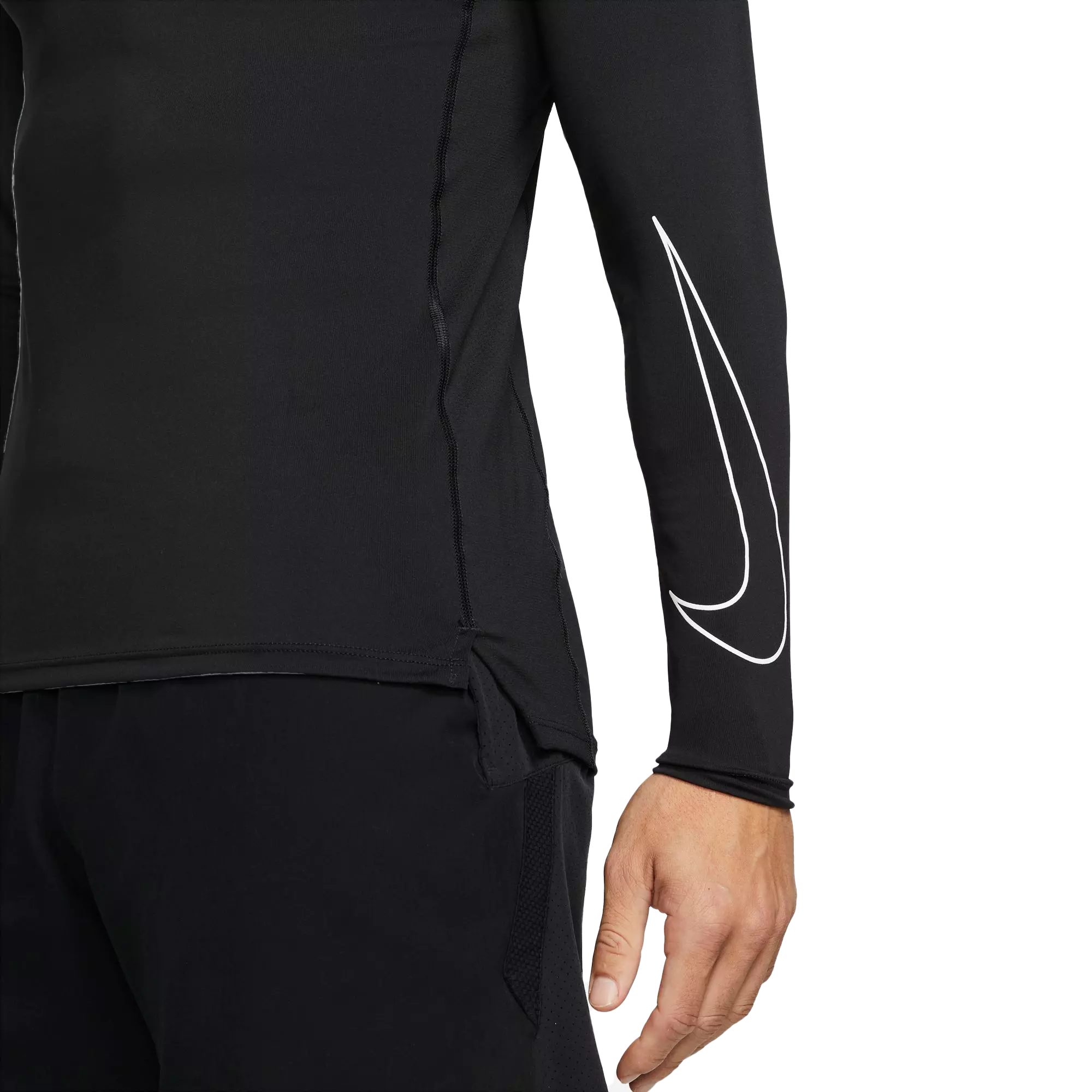 Nike Men's Pro Dri-FIT Slim Fit Long-Sleeve Top - BLACK