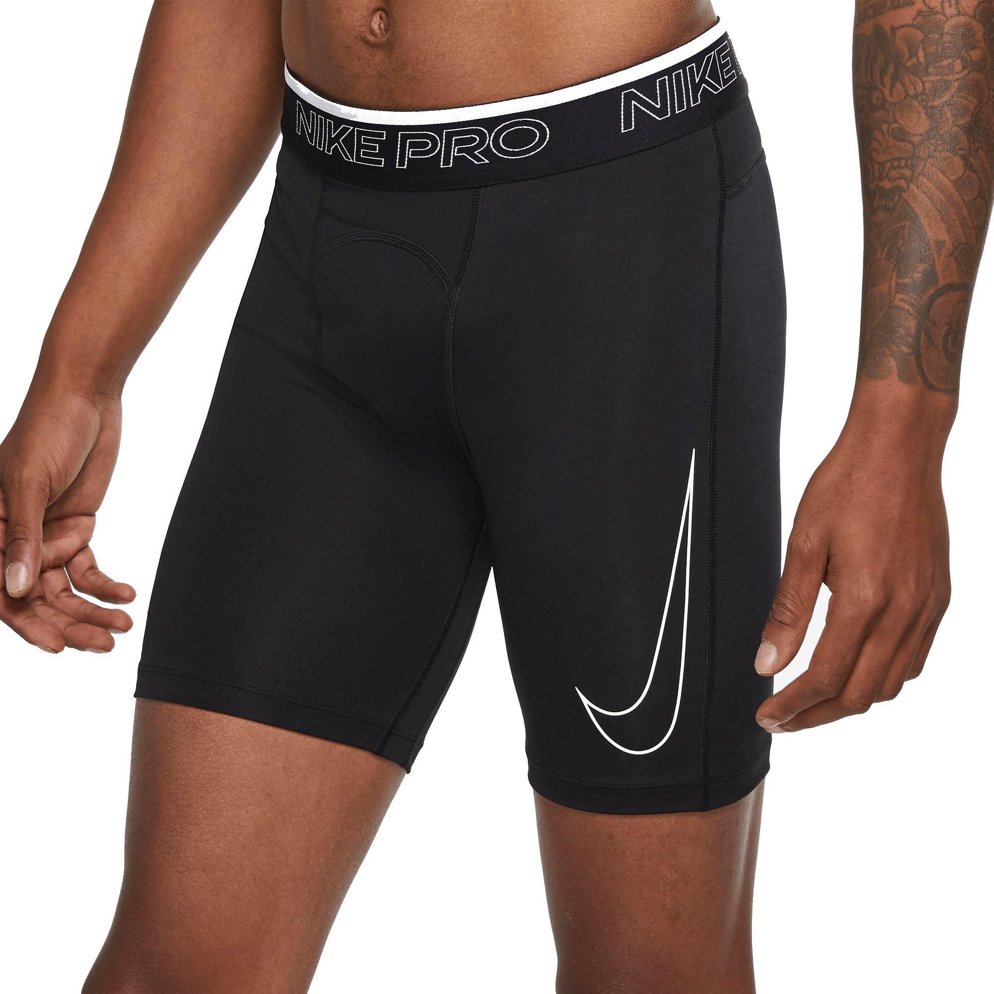 Nike Men's Pro Dri-FIT Shorts-Black - BLACK Thumbnail View 4