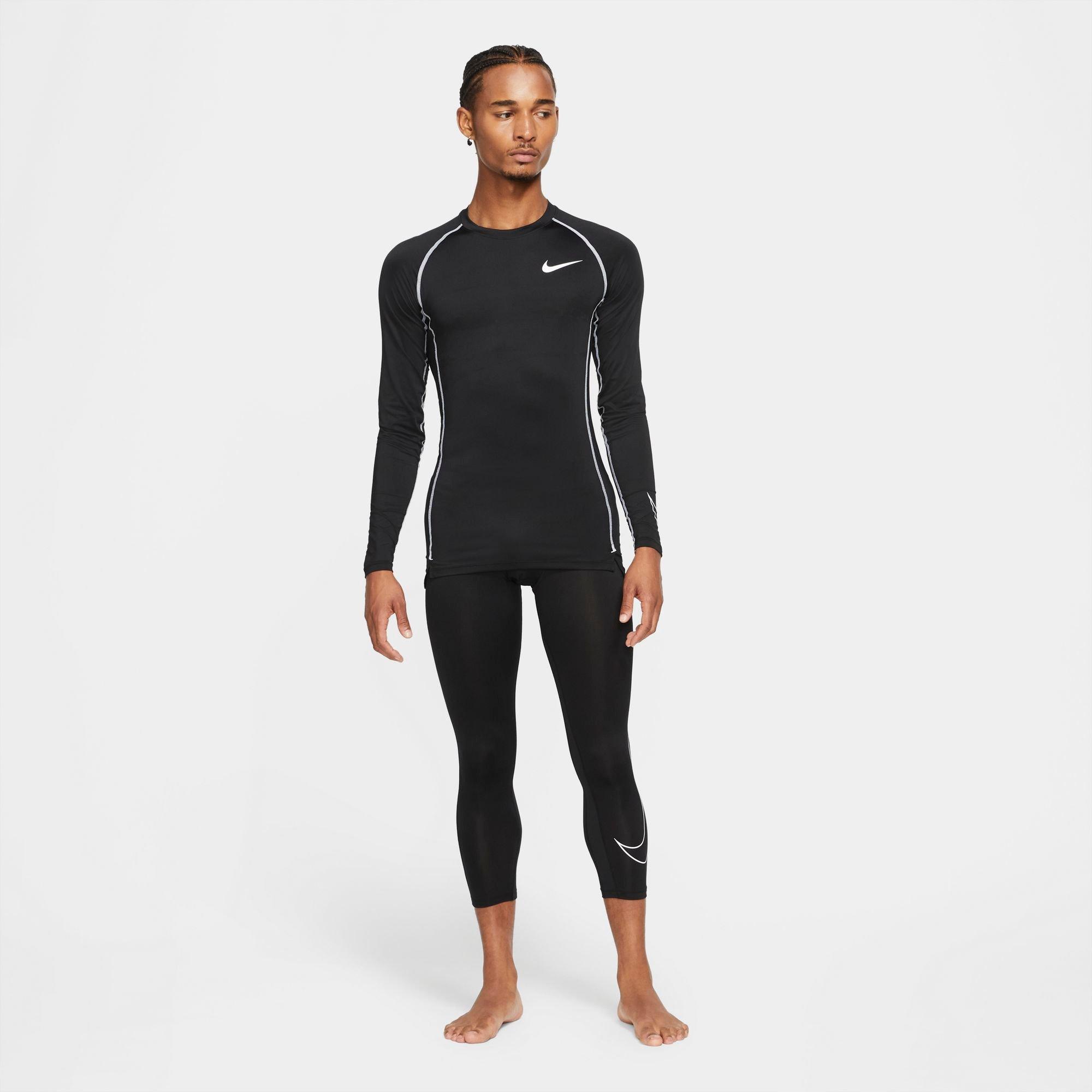 Nike Men's Pro Dri-FIT 3/4 "Black" Leggings - BLACK Thumbnail View 7