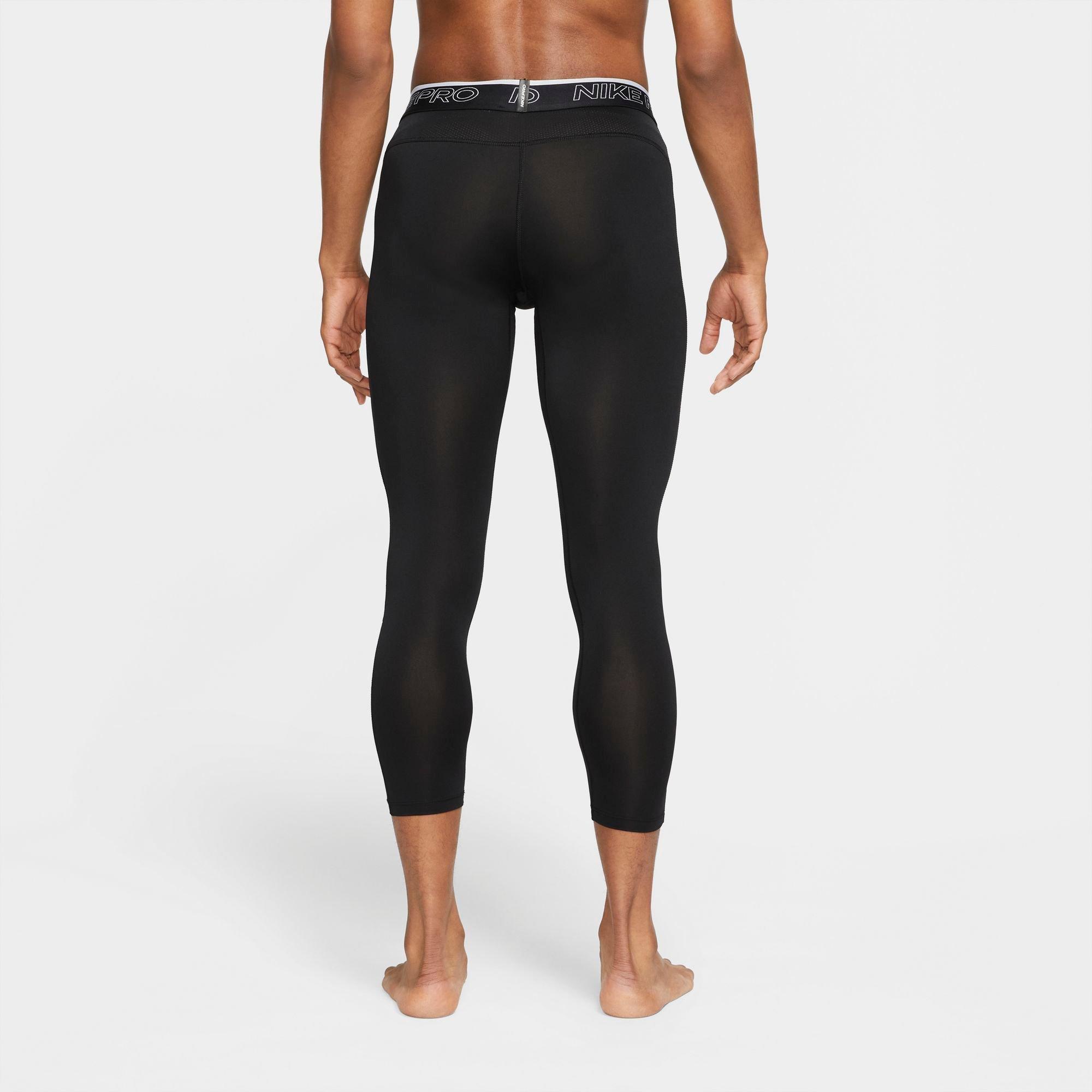 Nike Men's Dri-FIT 3/4 "Black" Leggings - Hibbett | Gear