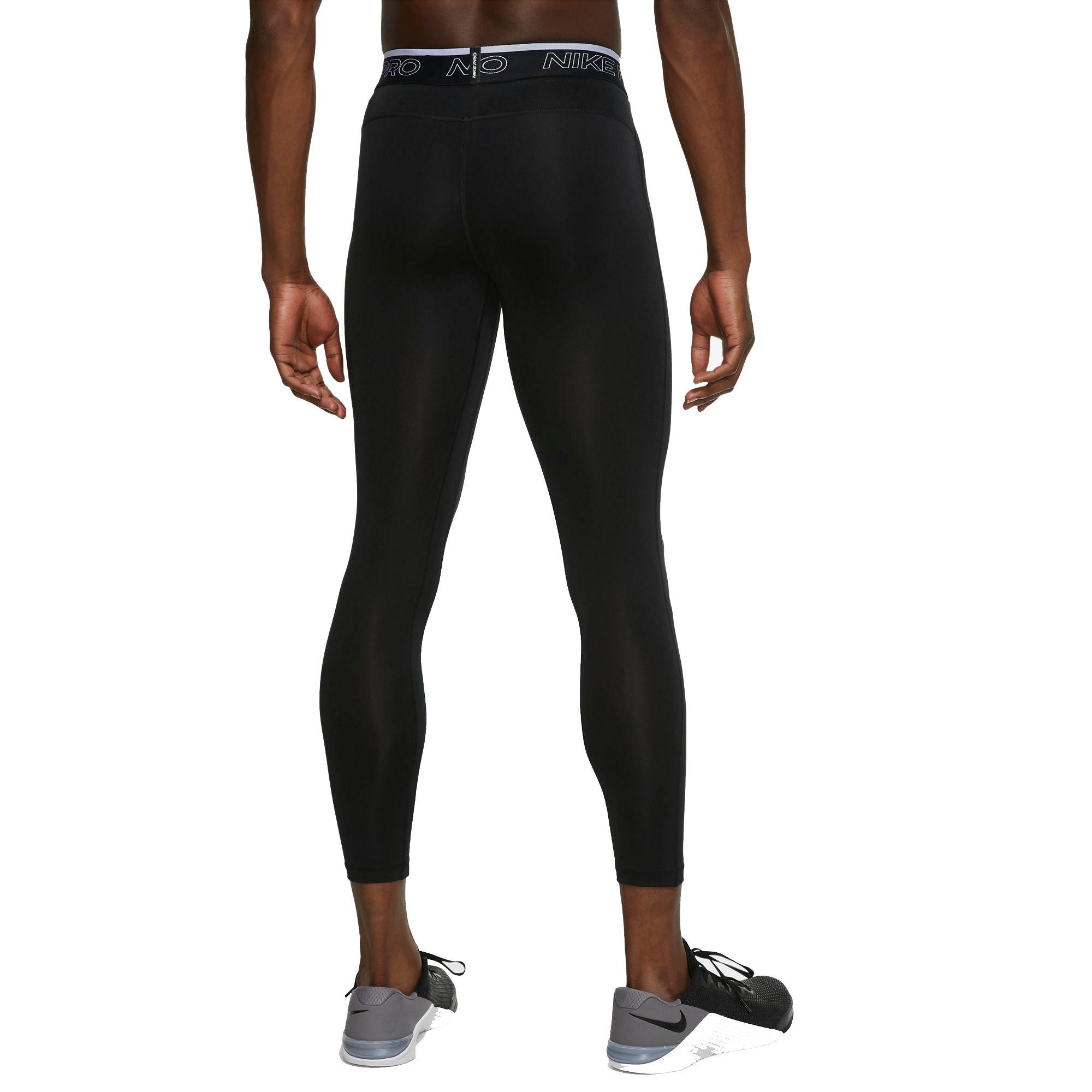 Nike Training Pro swoosh outline graphic 3/4 length compression leggings in  black