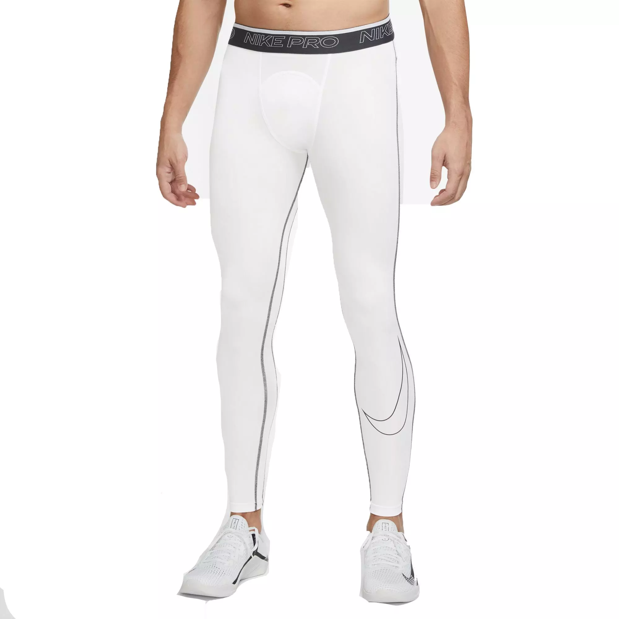Nike Men's Pro Warm Tights Trousers, Black/White, XL : : Fashion