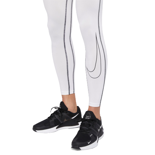 Nike Men's Pro Dri-FIT Compression "White" Leggings - WHITE Thumbnail View 4