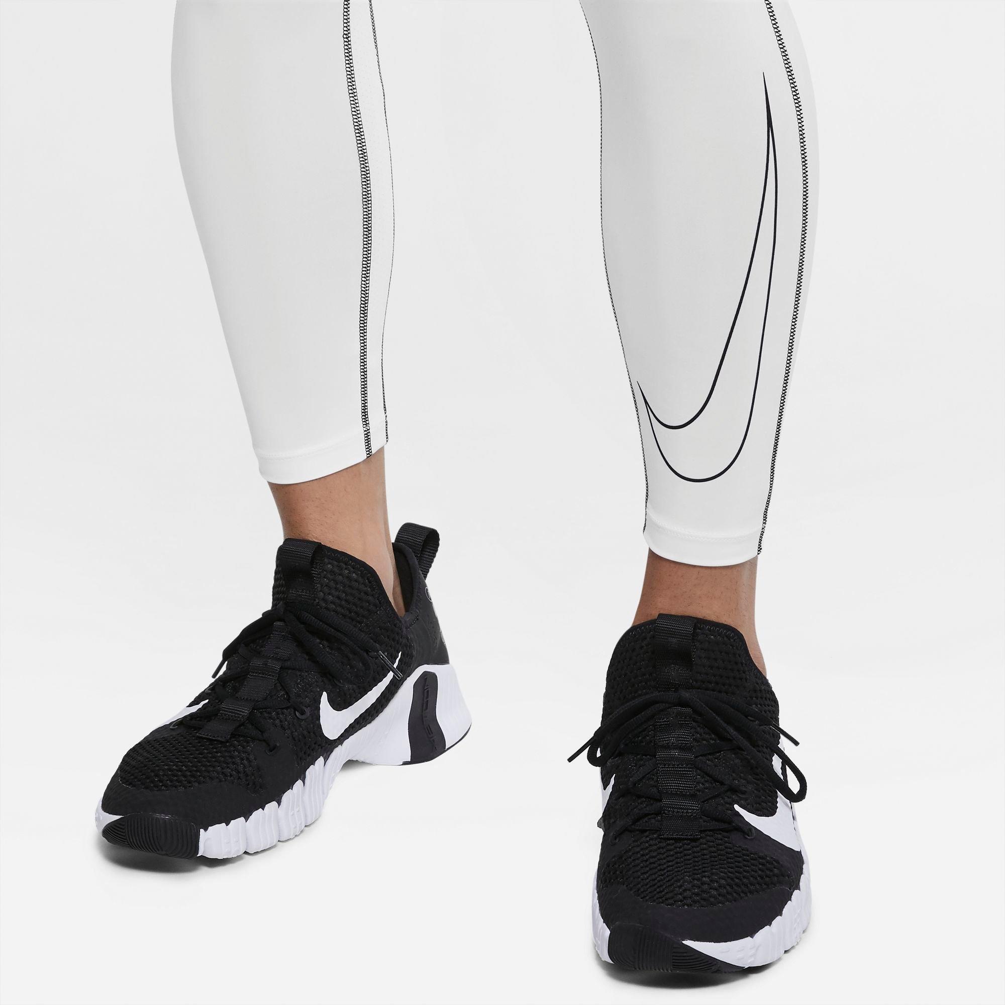 Nike Men's Pro Dri-FIT 3/4 White Leggings - Hibbett