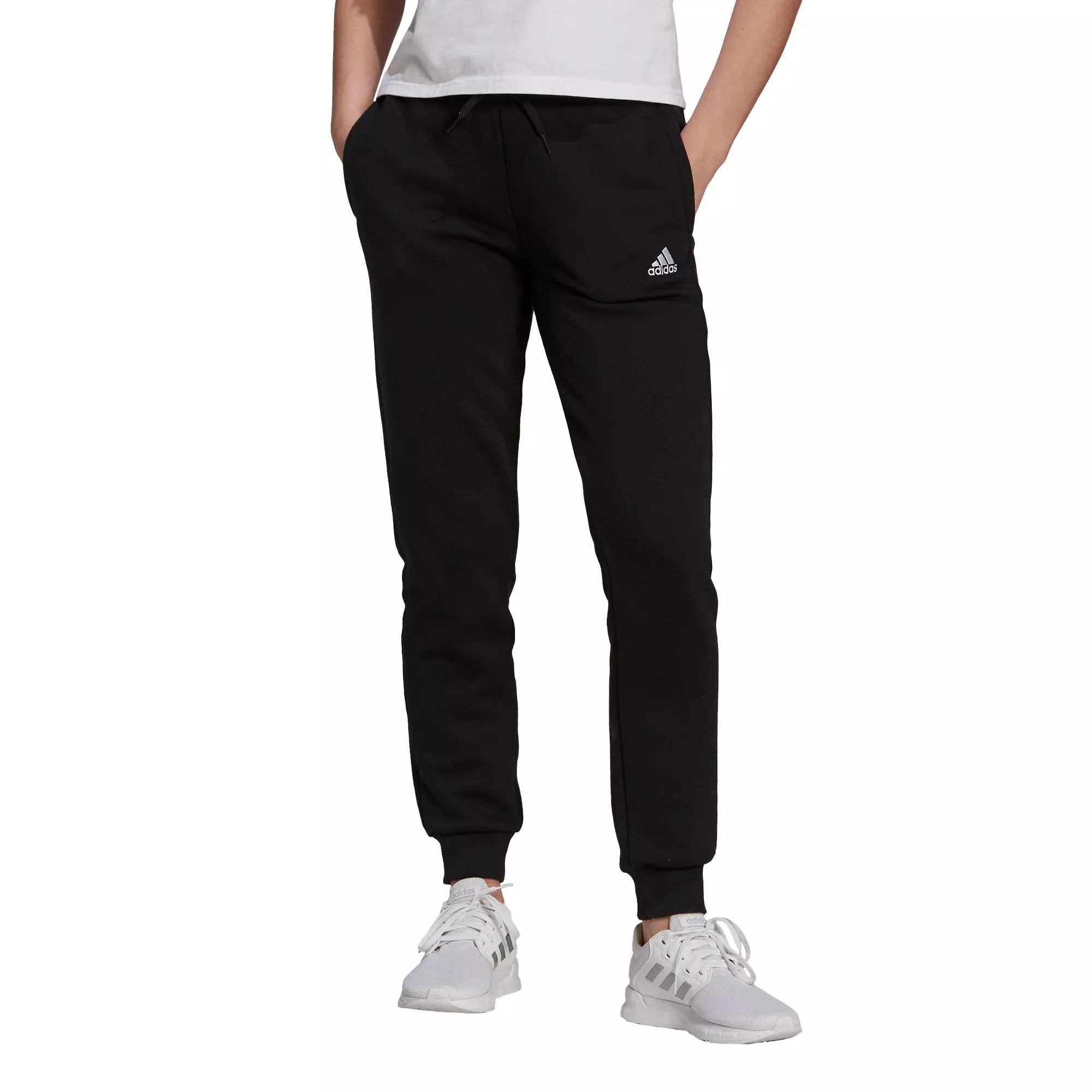 adidas Female Essentials Linear Fleece Pants, Black/White,XL : :  Clothing, Shoes & Accessories