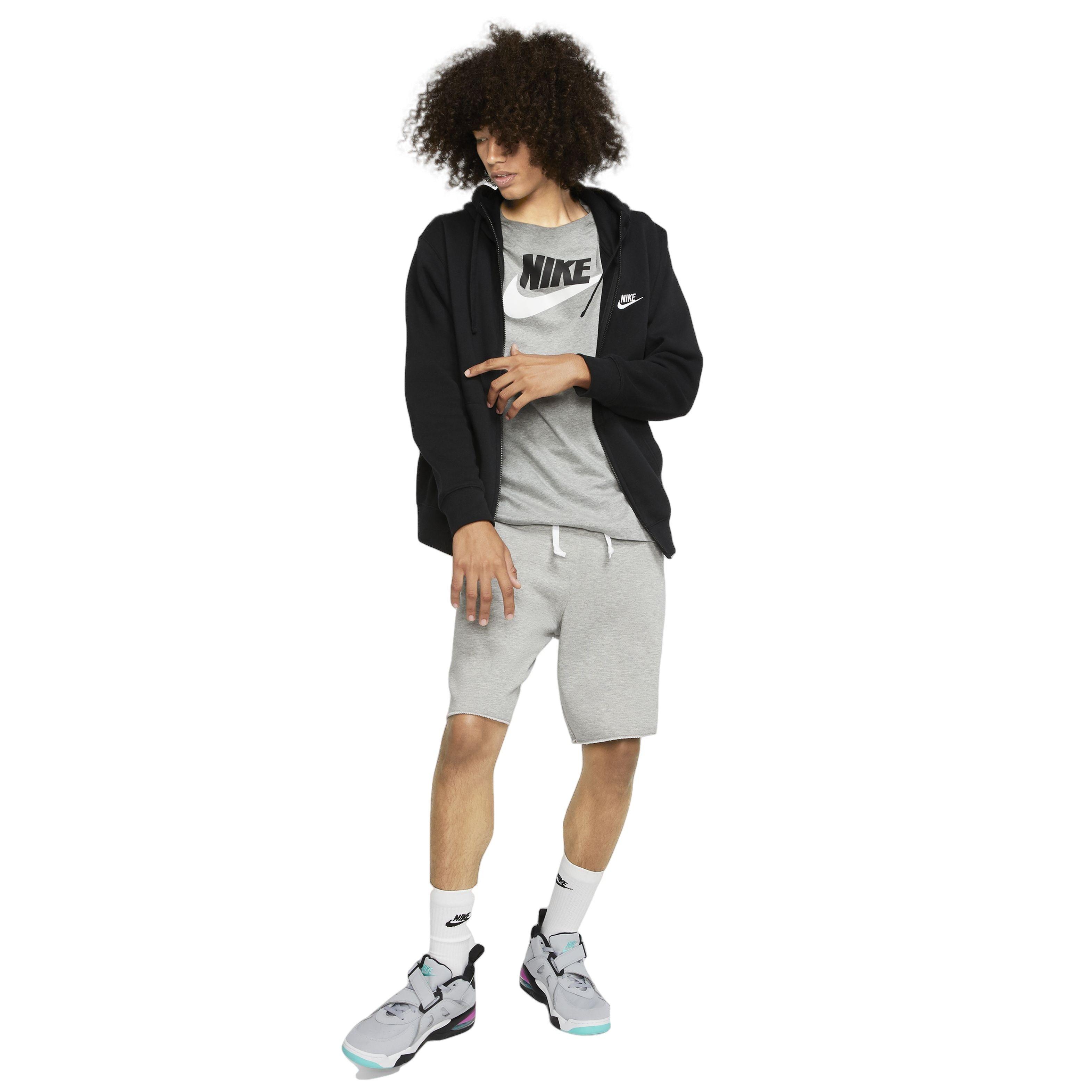 Nike Men's Big & Tall Sportswear Club Fleece Full-Zip Hoodie - BLACK Thumbnail View 6