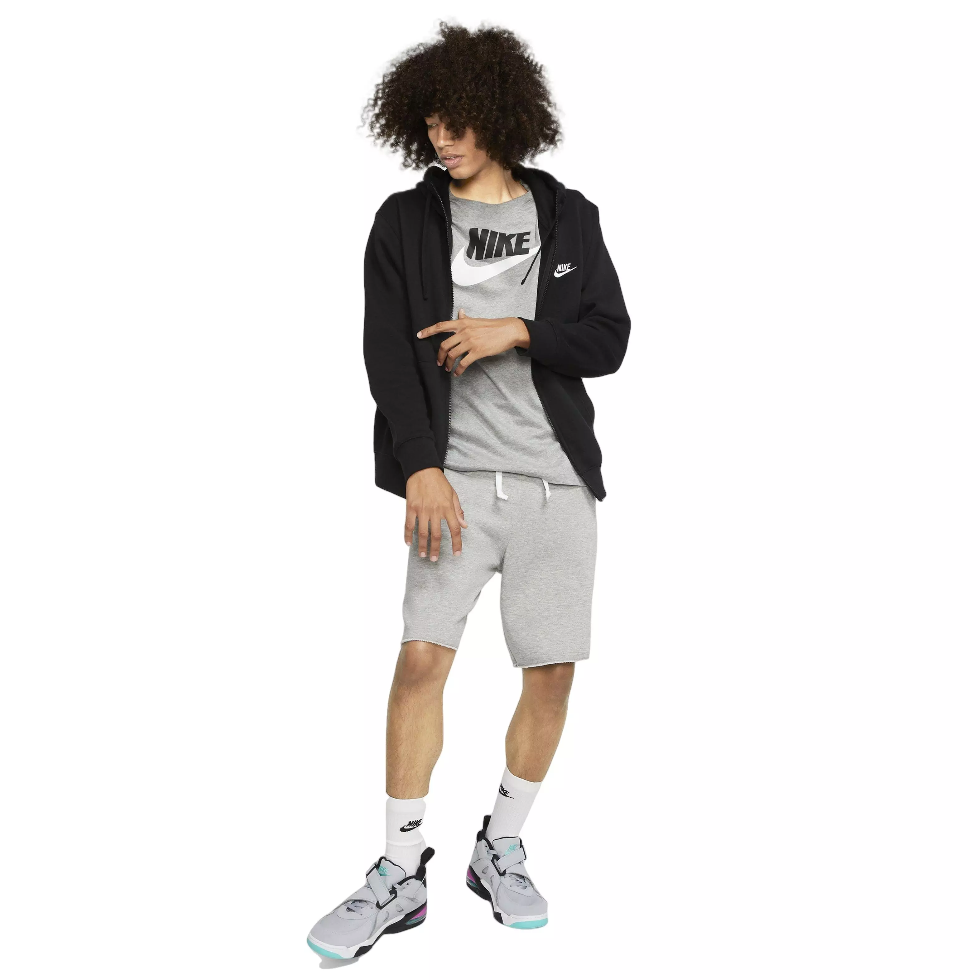 Nike Men's Big & Tall Sportswear Club Fleece Full-Zip Hoodie - BLACK