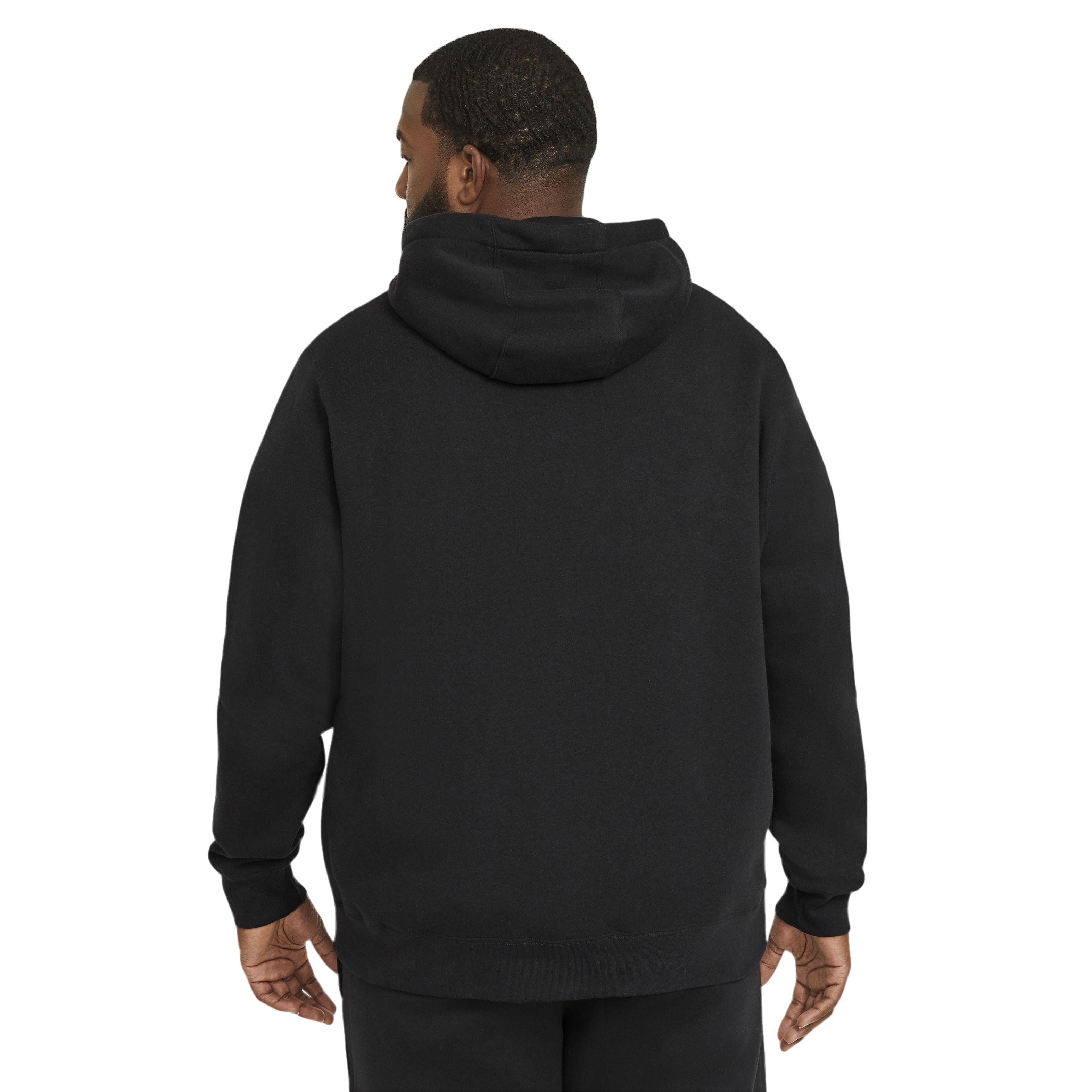 Nike Men's Big & Tall Sportswear Club Fleece Full-Zip Hoodie - BLACK Thumbnail View 8