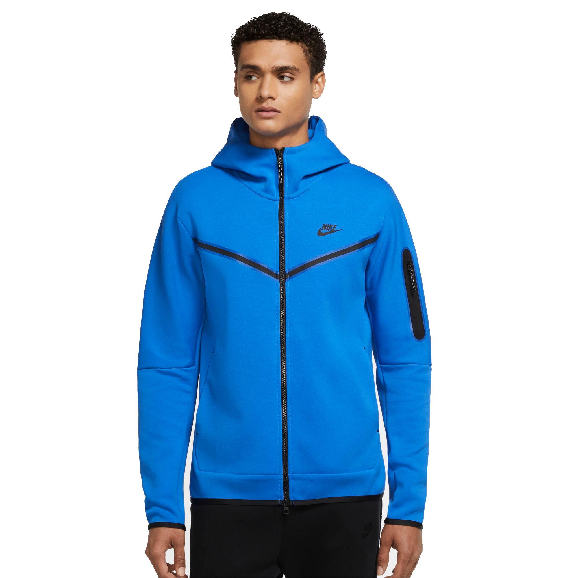 Nike Men's Big & Sportswear Tech Fleece Full-Zip Hoodie Blue