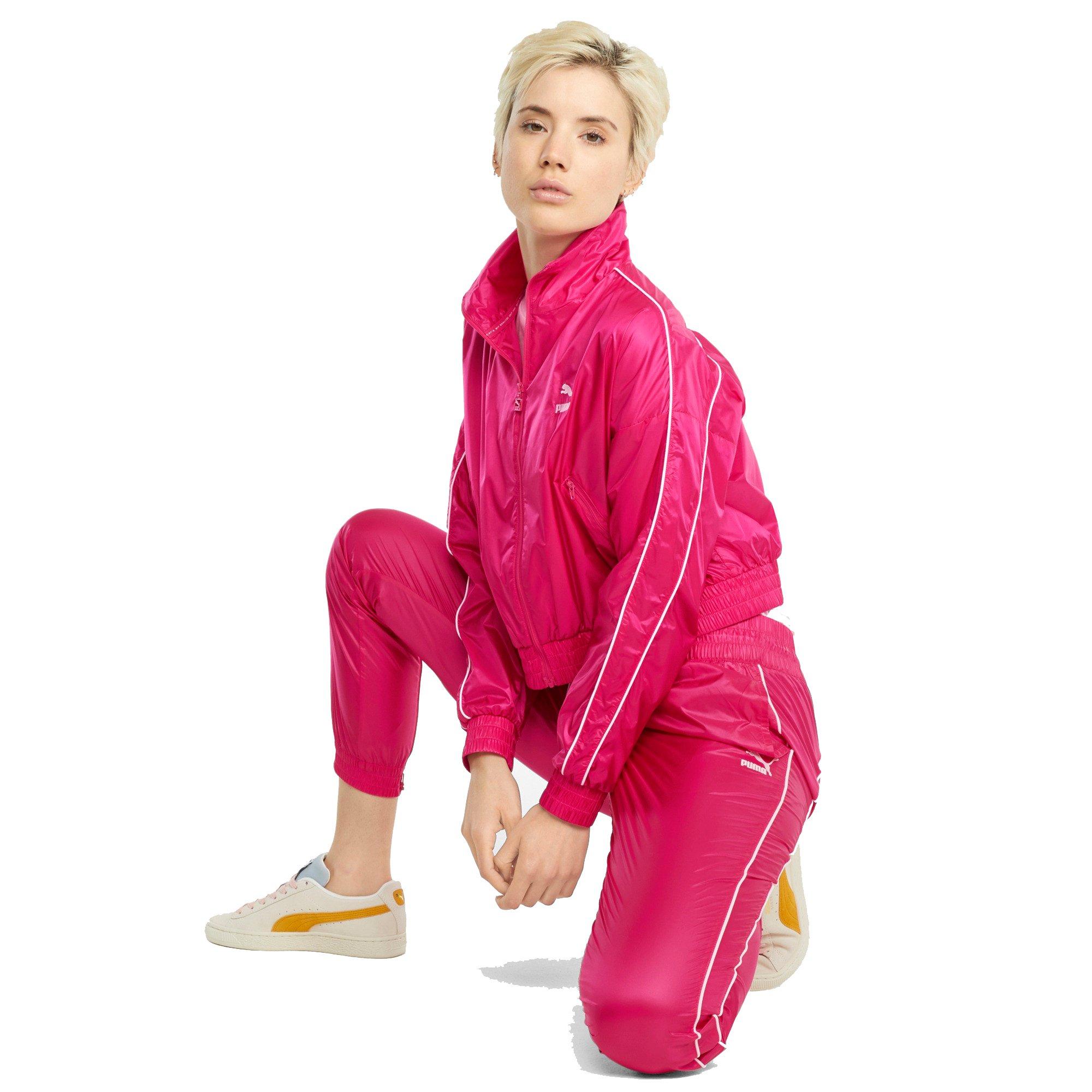 Puma Women's Iconic T7 Woven Track Jacket - PURPLE Thumbnail View 3