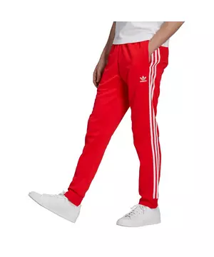 adidas Originals Women's Plus Size Primeblue Superstar Track Pants, Red, 3X