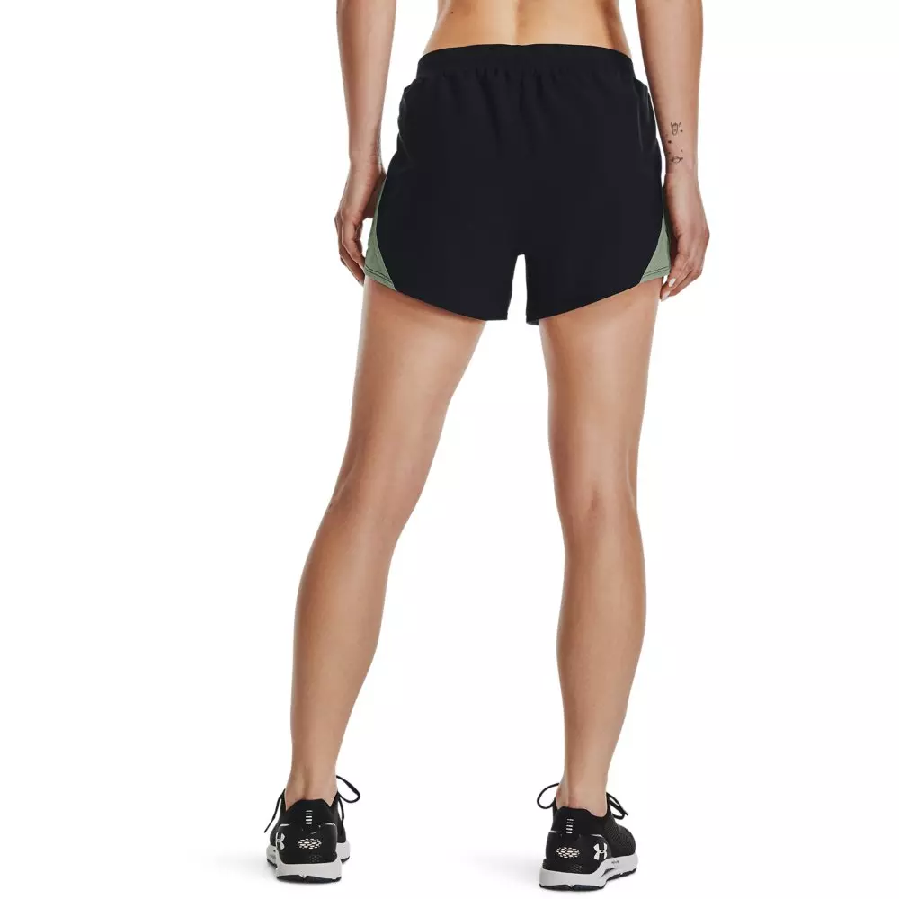 Under Armour Women's Fly By Shorts - BLACK/GREEN