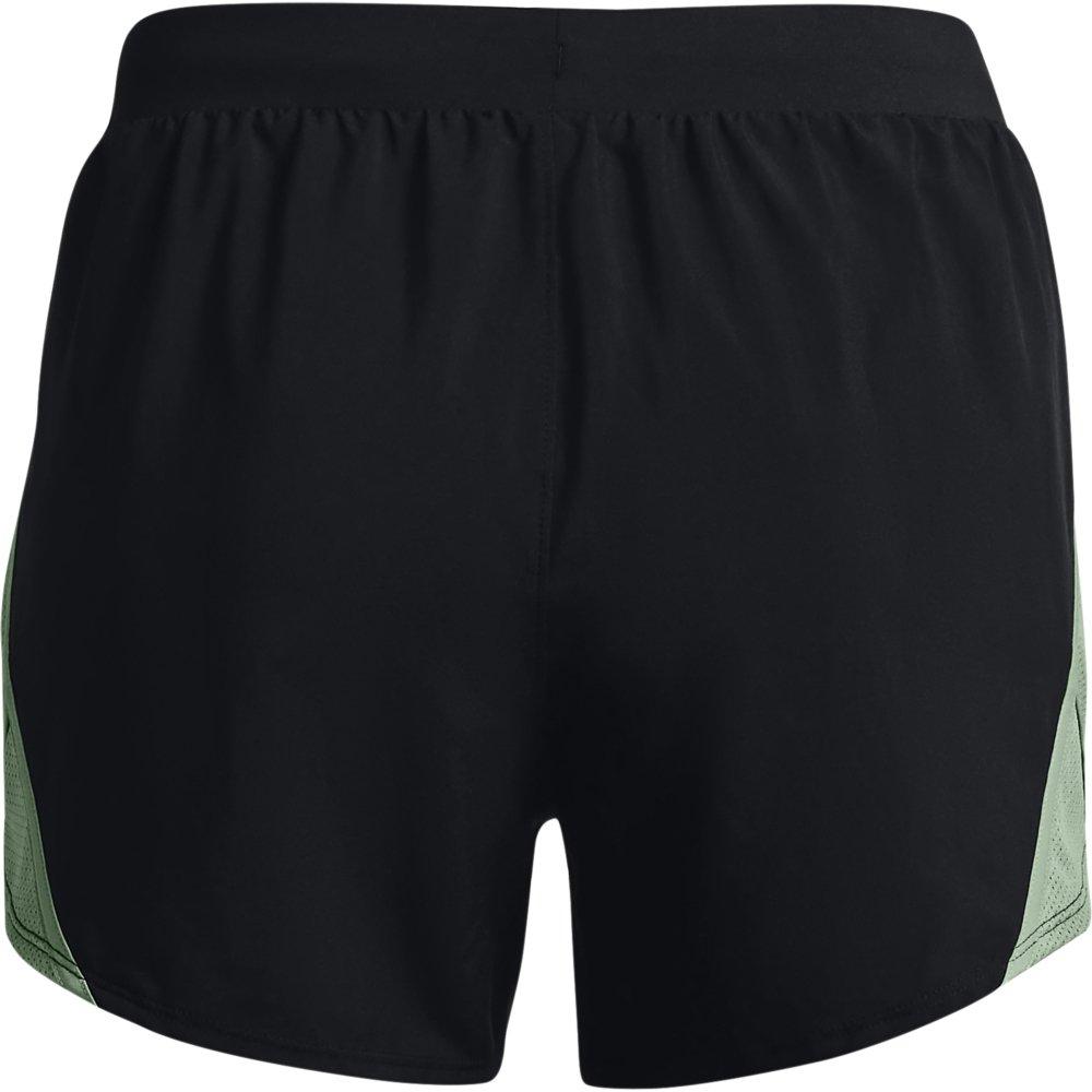 Under Armour Women's Fly By Shorts - BLACK/GREEN Thumbnail View 5