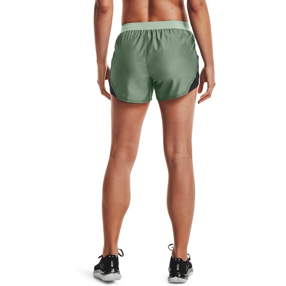 Under Armour Women's Fly By Shorts - GREEN Thumbnail View 2