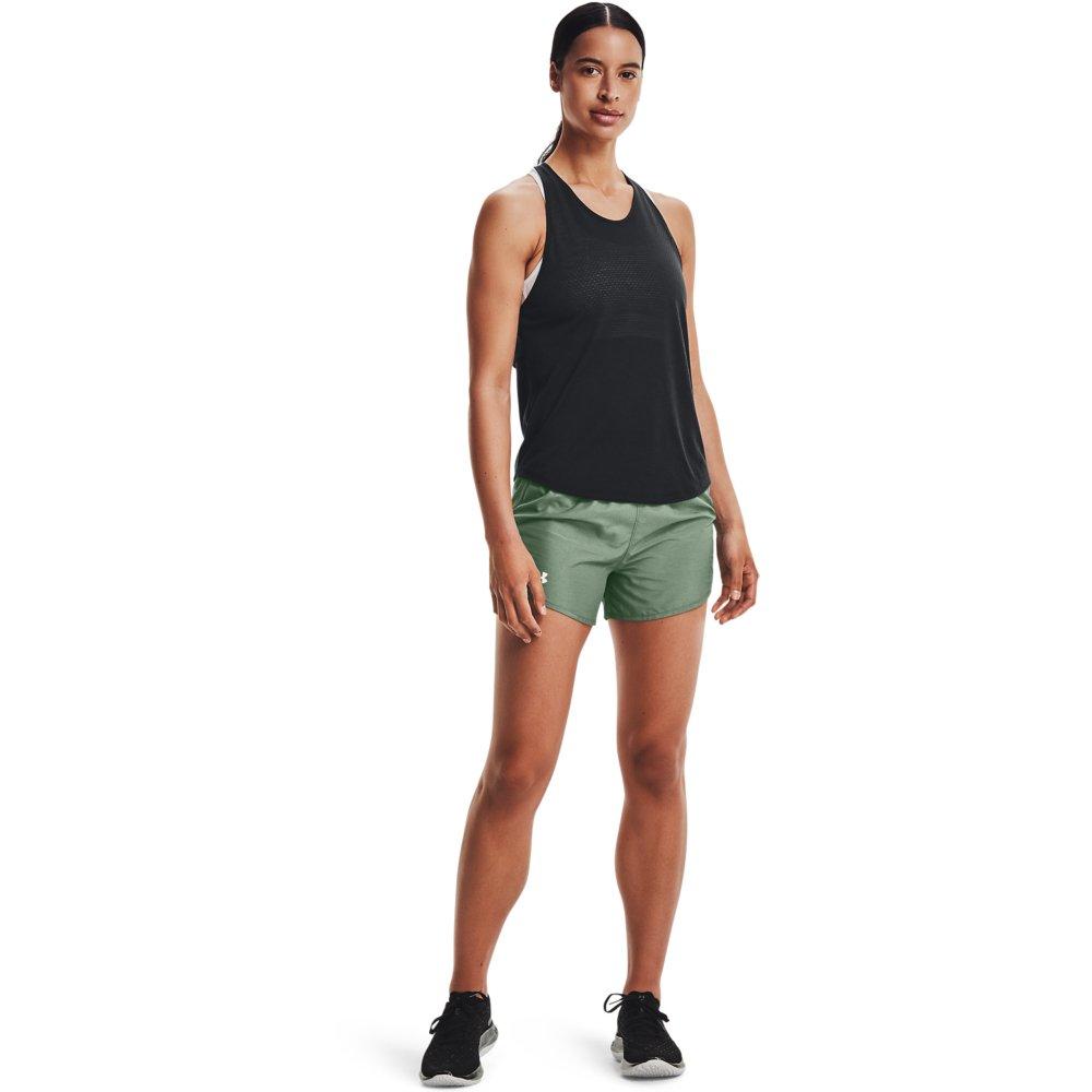 Under Armour Women's Fly By Shorts - GREEN Thumbnail View 3