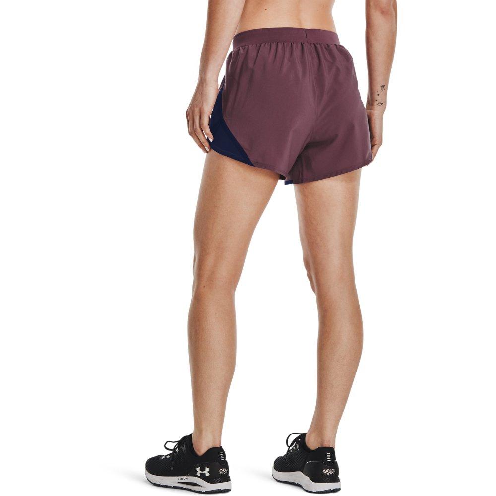 Under Armour Women's Fly By Shorts - PLUM Thumbnail View 2