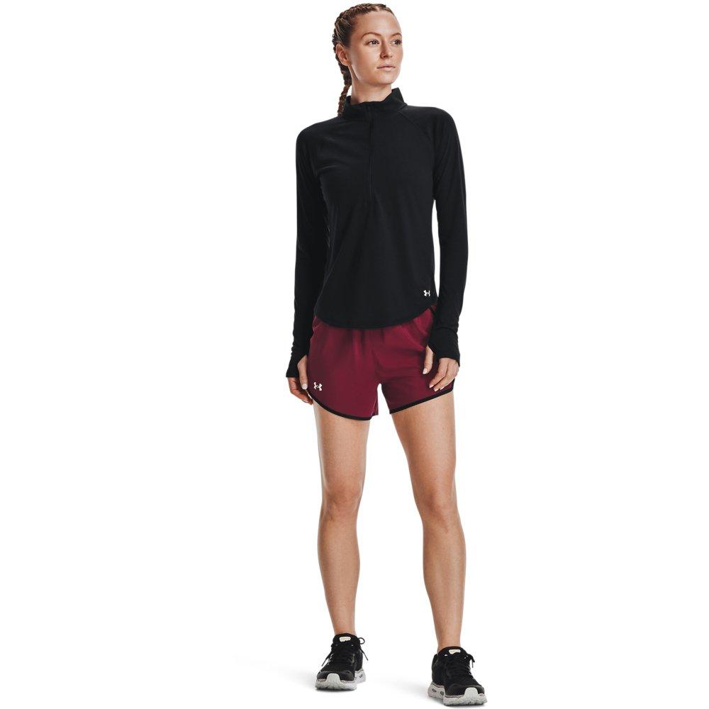 Under Armour Women's Fly By Shorts - RED/BLACK Thumbnail View 3