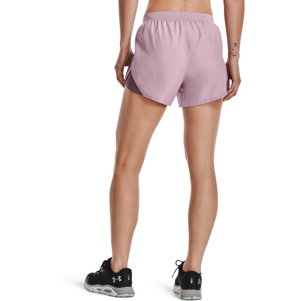 Under Armour Women's Fly By Shorts - DK PINK Thumbnail View 2