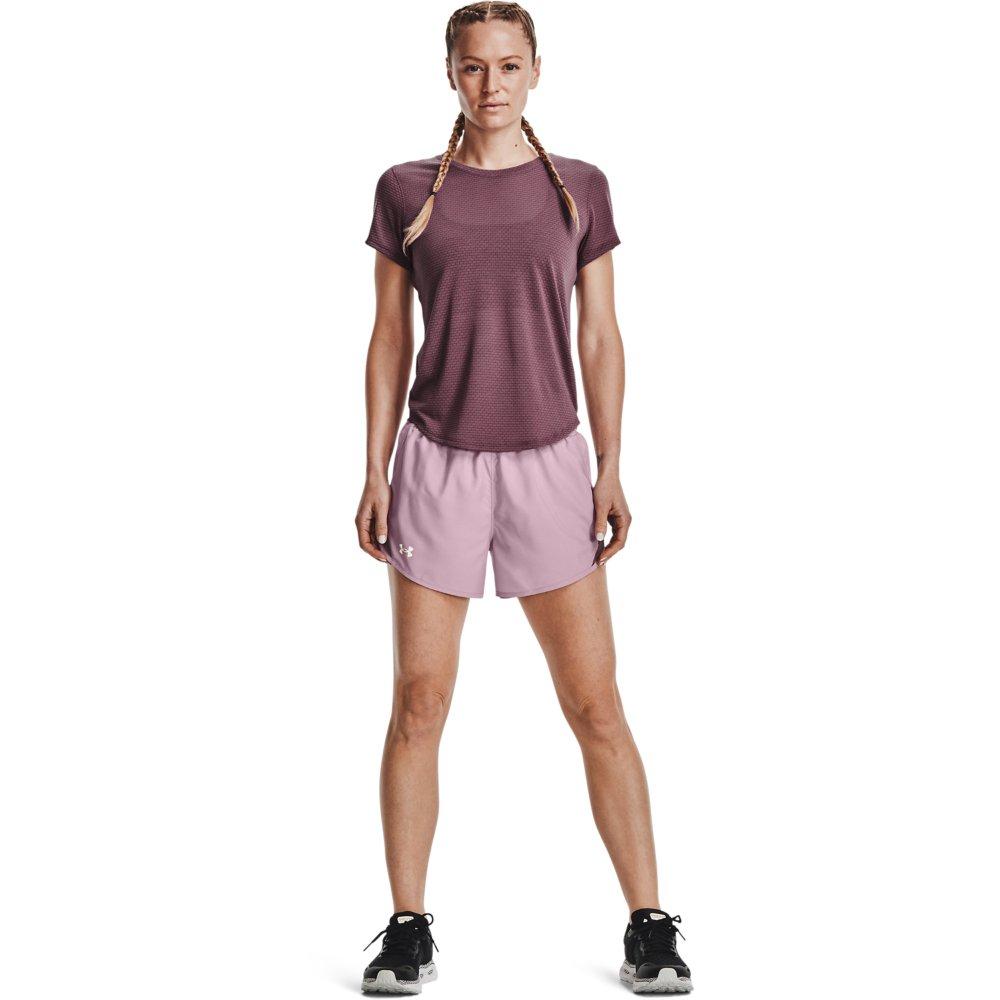 Under Armour Women's Fly By Shorts - DK PINK Thumbnail View 3