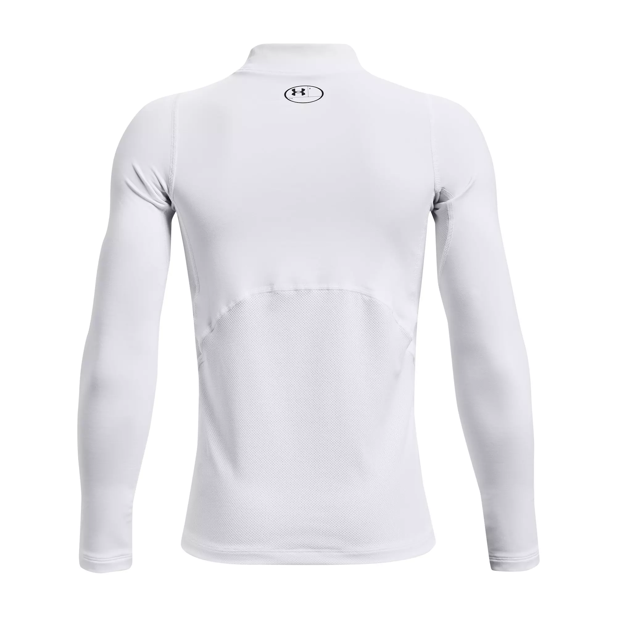 Under Armour Youth Mock Longsleeve "White" Tee - WHITE