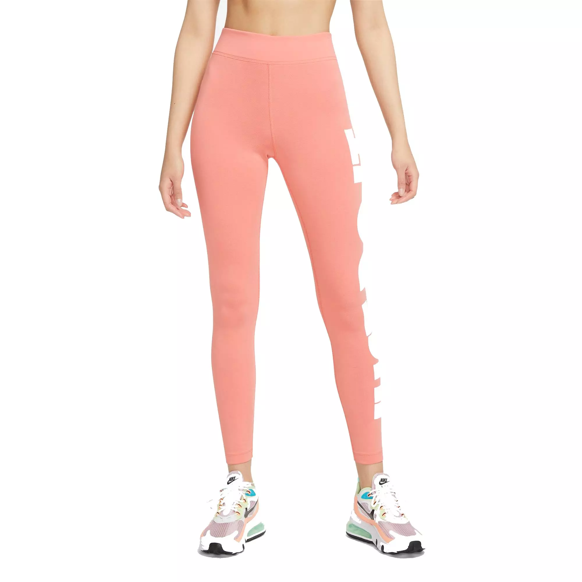 Nike Women's Sportswear Essential High-Rise Leggings - Peach - PEACH