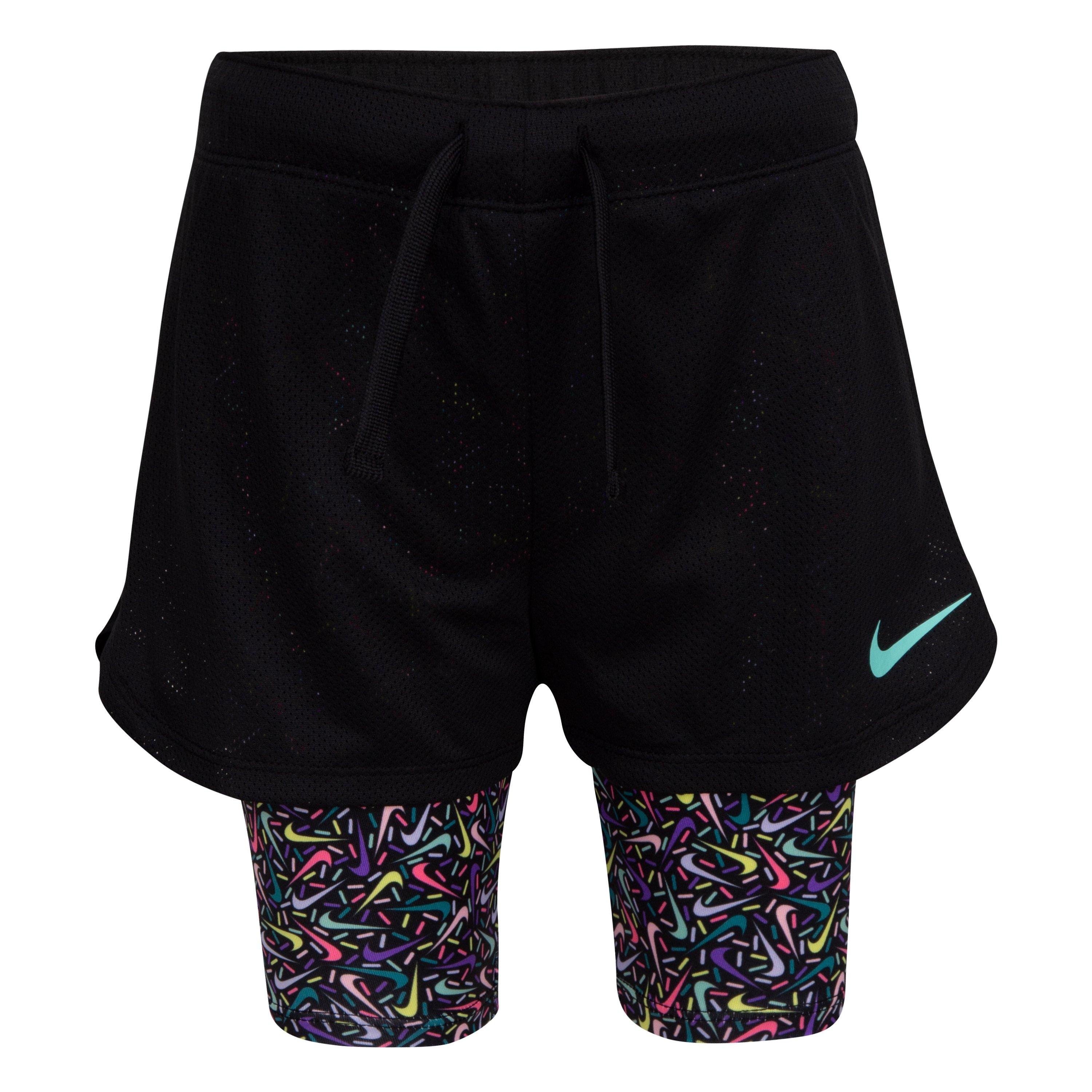 Nike Girls Mesh Layered Shorts