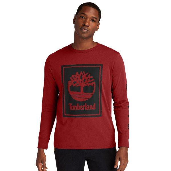 Red 2024 timberland shirt