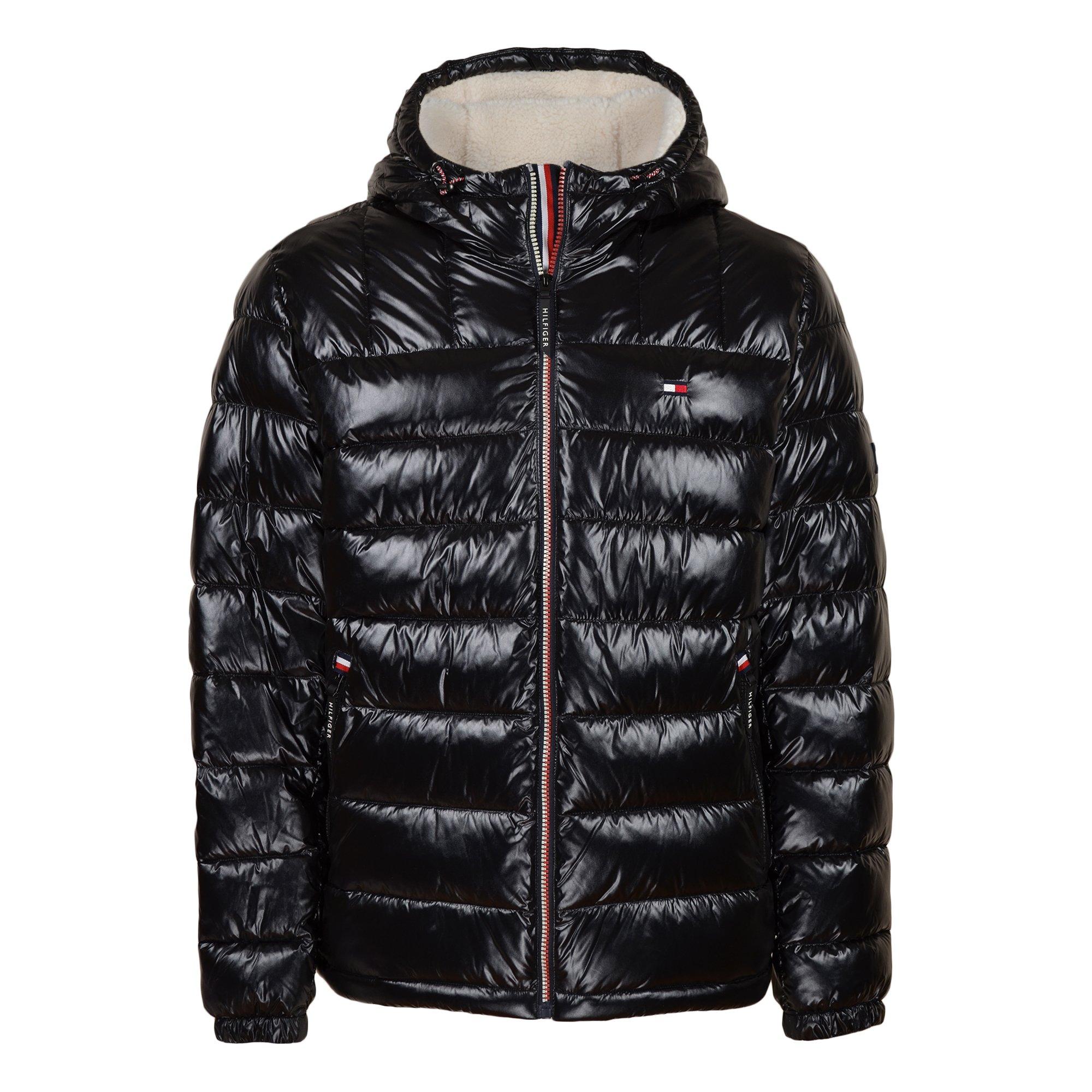 Tommy hilfiger men's pearlized best sale performance hooded puffer coat