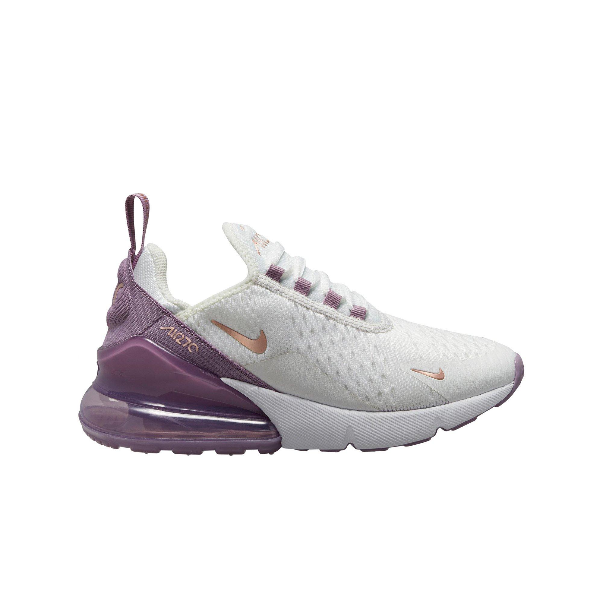 Nike Air Max 270 White/Pure Violet/Metallic Silver/Black Grade School  Boys' Shoe - Hibbett
