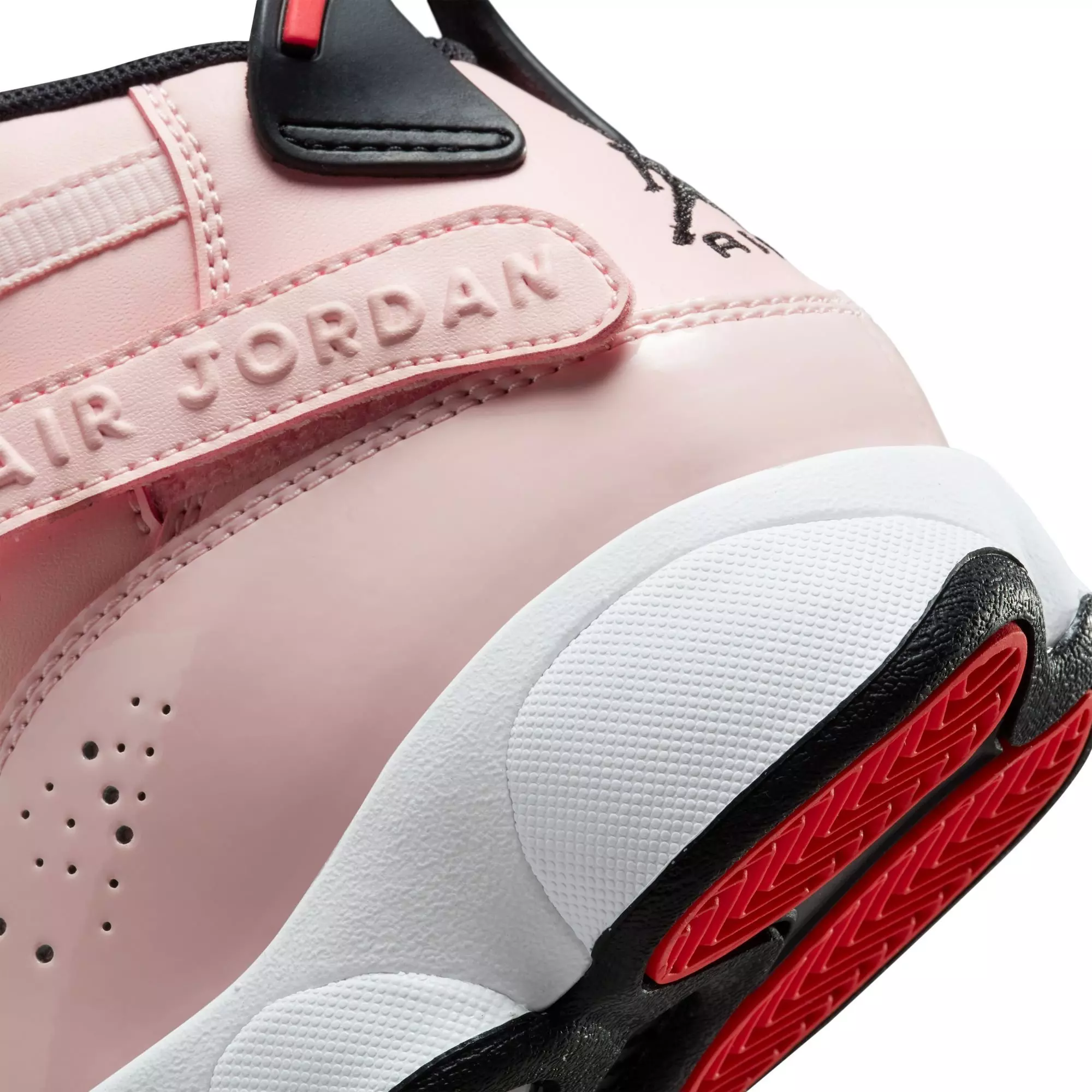 Jordan 6 Rings "Atmosphere/Infrared 23/Black/White" Grade School Girls' Shoe - PINK/BLACK