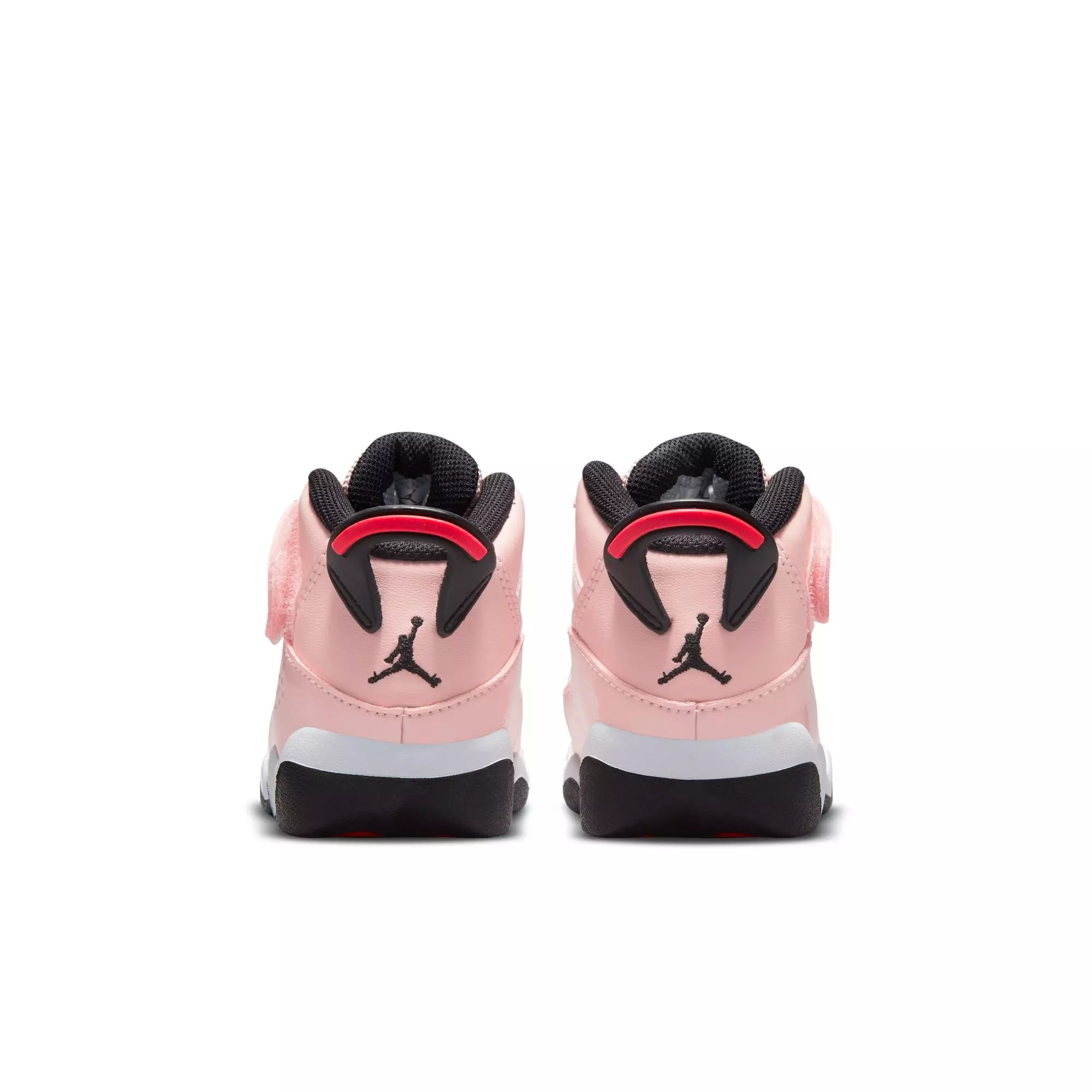 Jordan 6 Rings "Atmosphere/Infrared 23/Black/White" Toddler Girls' Shoe - PINK/BLACK