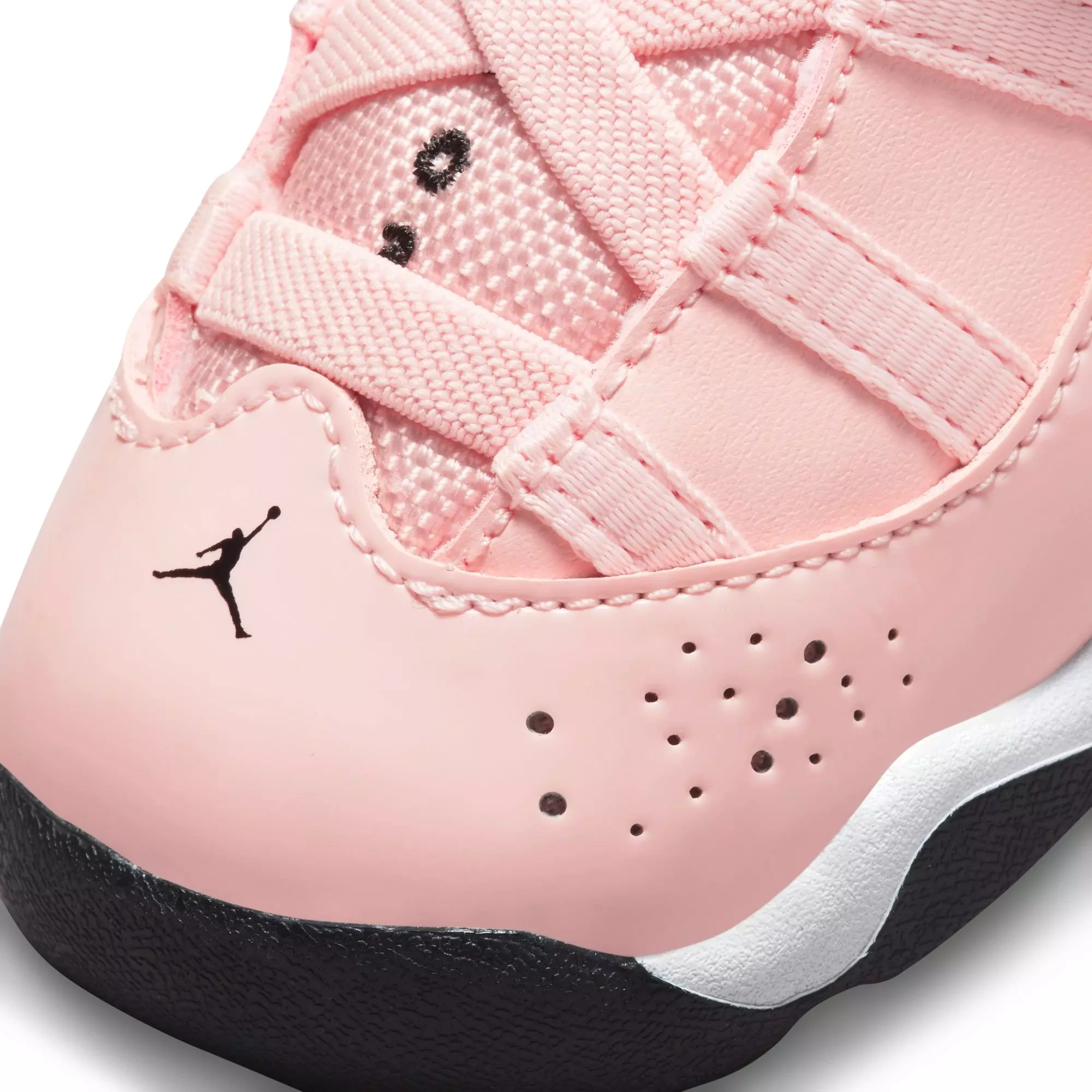 Jordan 6 Rings "Atmosphere/Infrared 23/Black/White" Toddler Girls' Shoe - PINK/BLACK