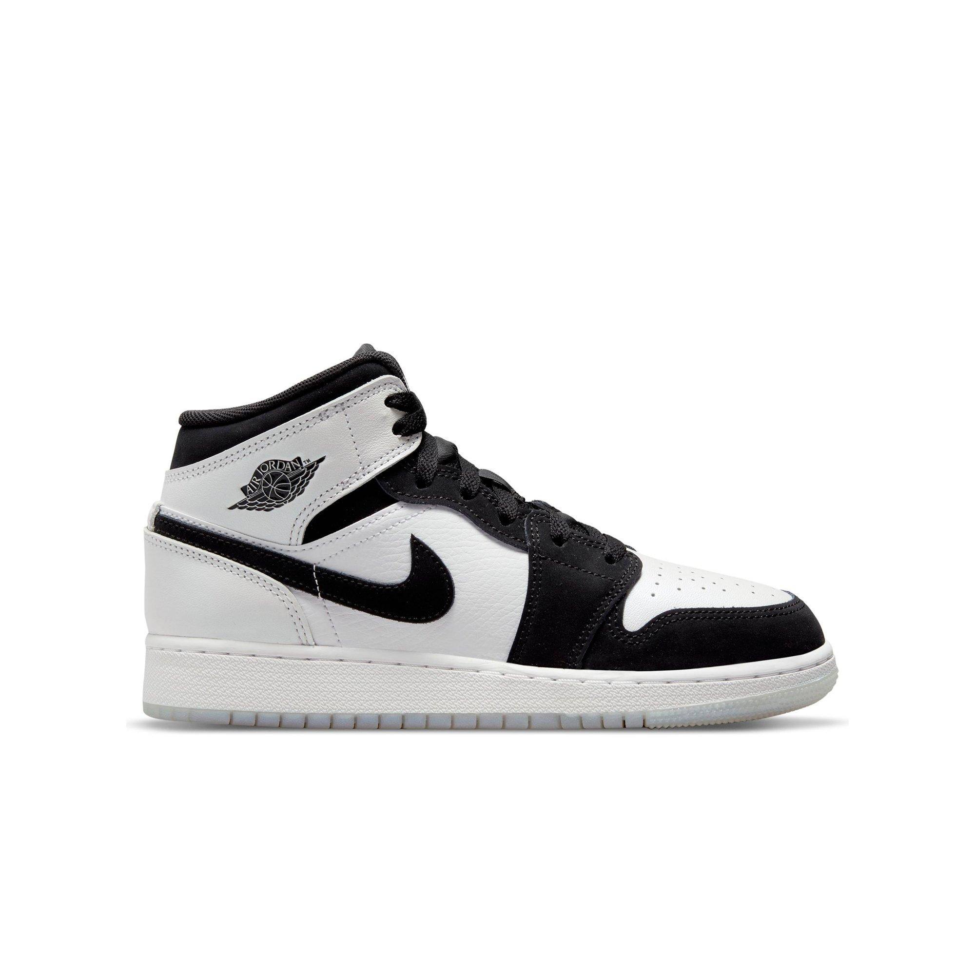 black and white high top jordan 1s