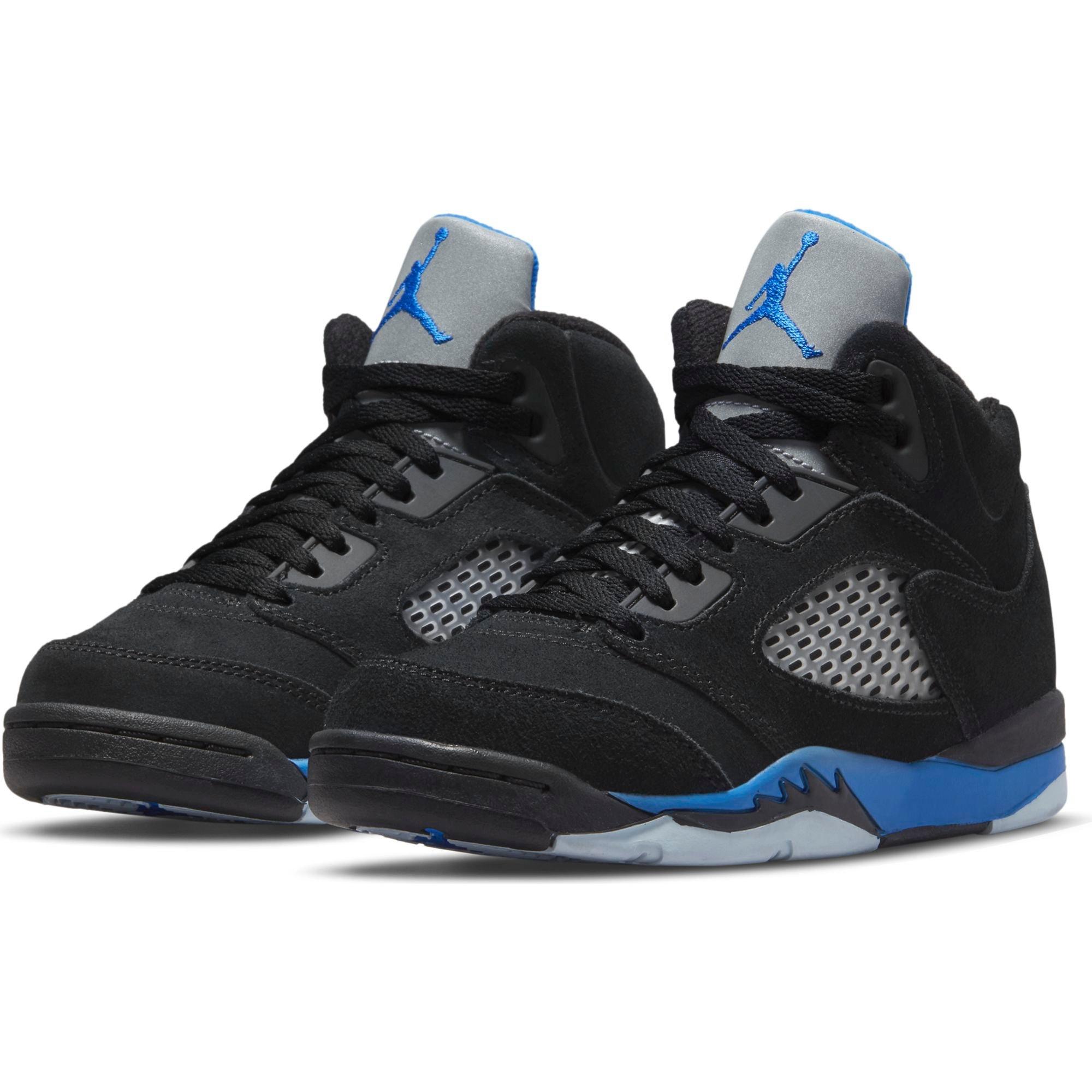 Black and 2025 blue 5s