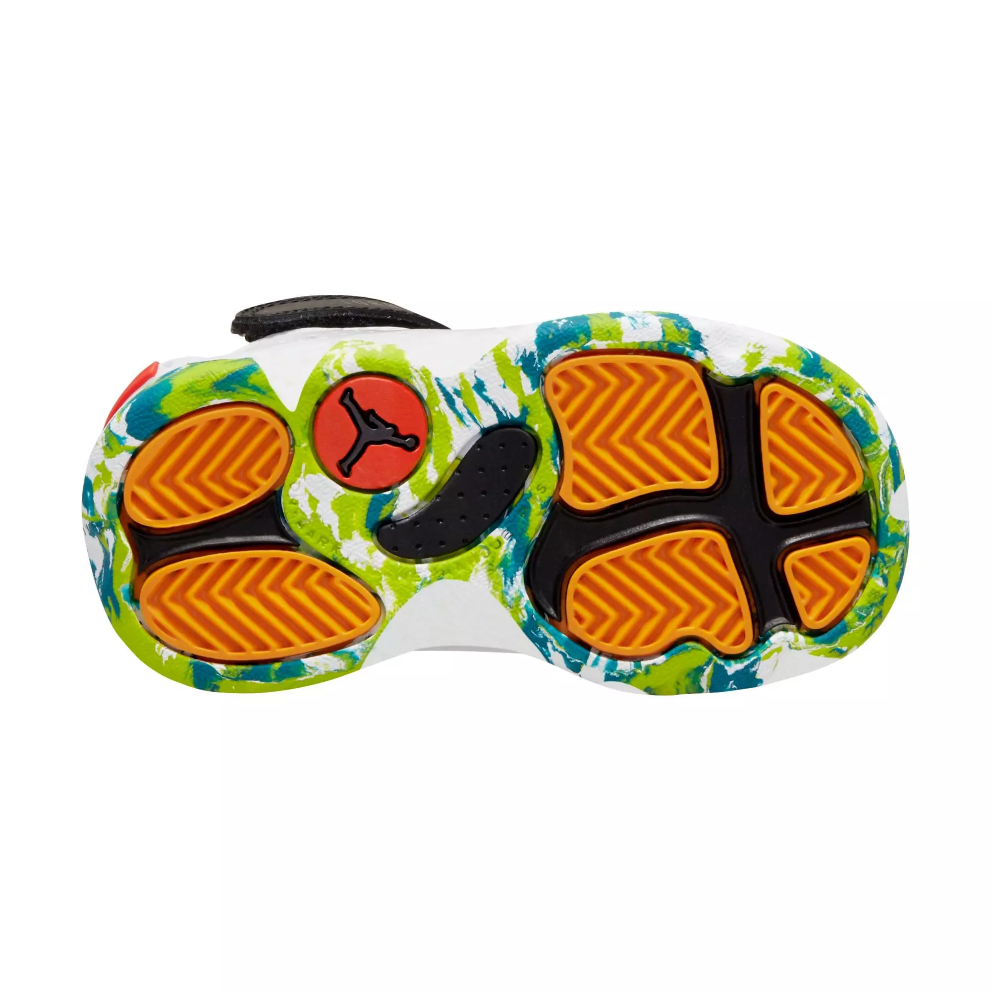 Jordan 6 Rings "Slime" Toddler Boys' Shoe - WHITE/GREEN/ORANGE