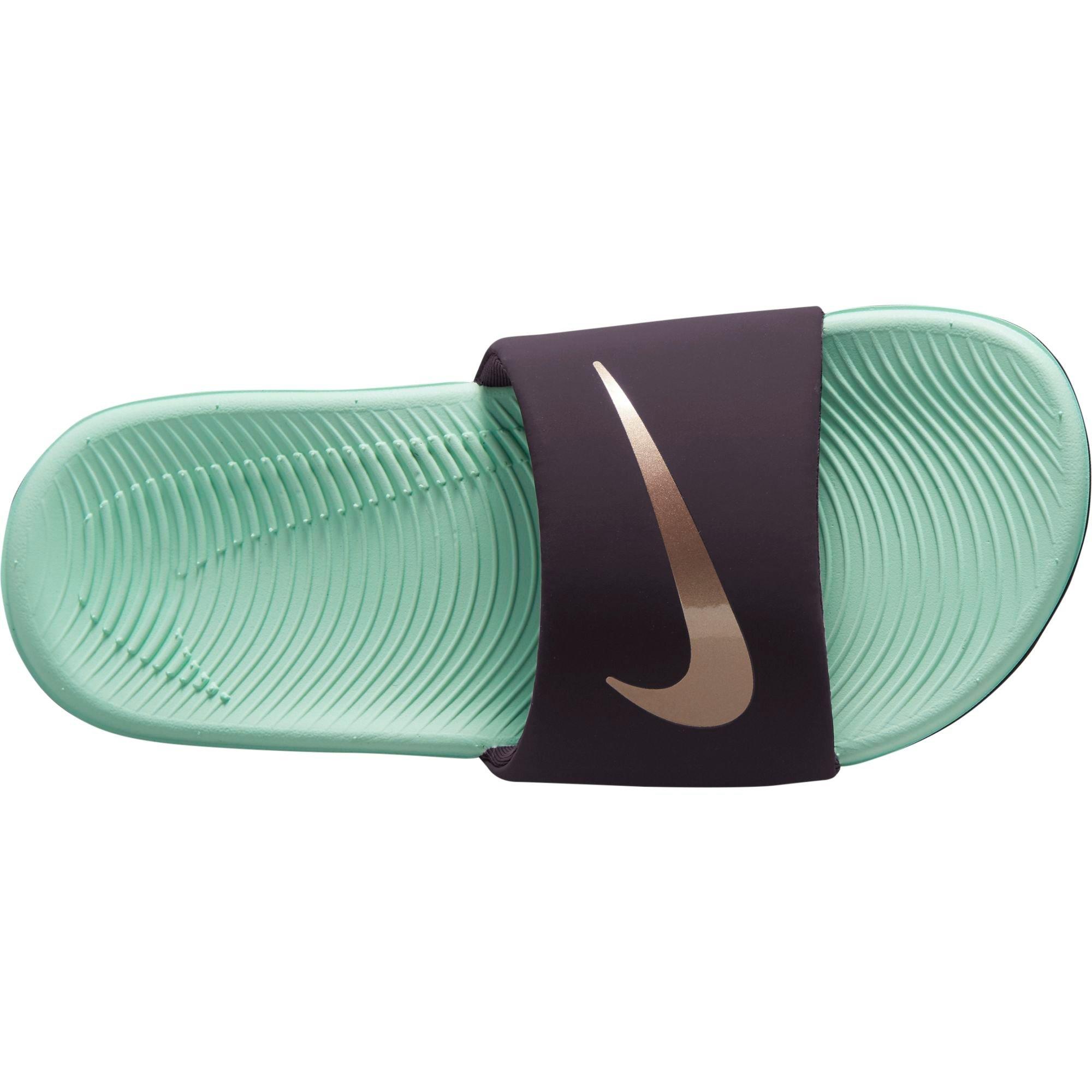Nike Kawa "Joy Together" Grade School Girls' Slide - WHITE/MINT Thumbnail View 3