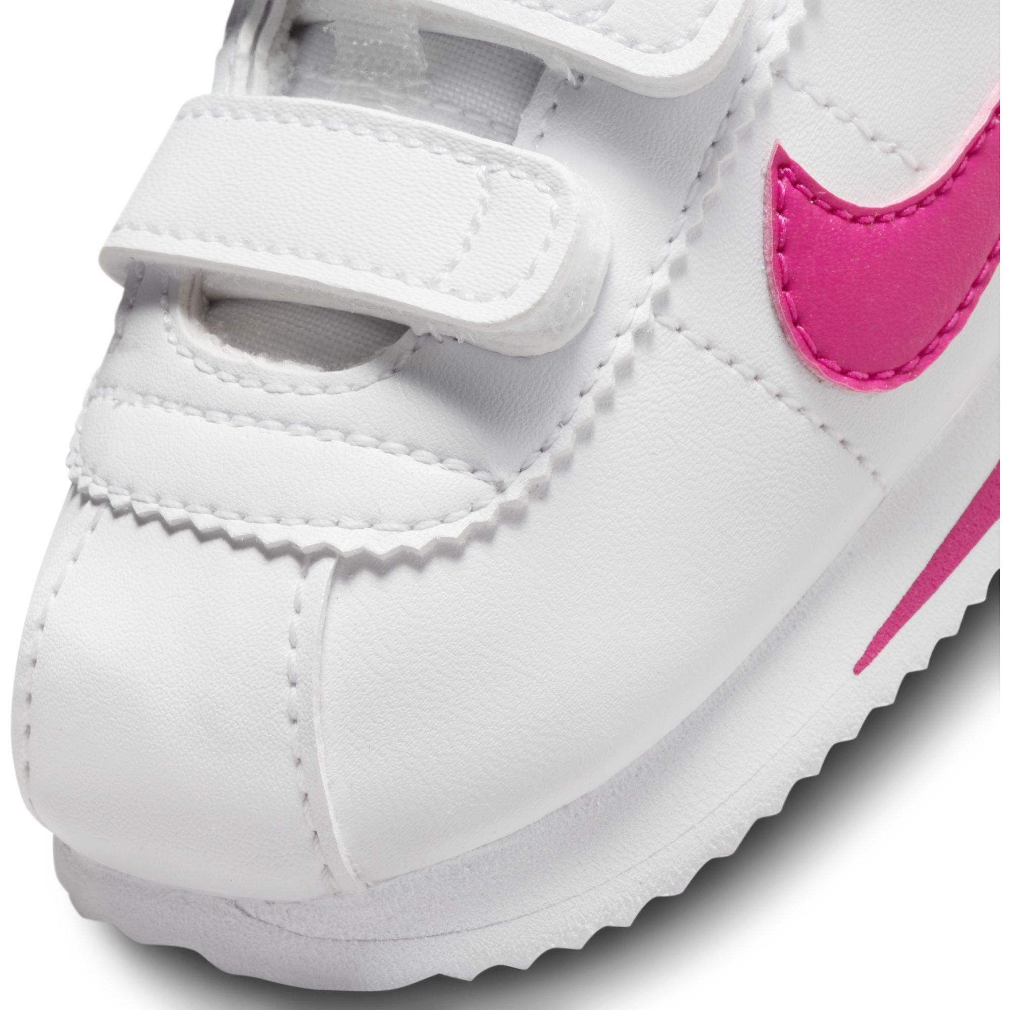 Nike Little Cortez 2010 White Pink Baby Girls Infant Toddler Size 9C