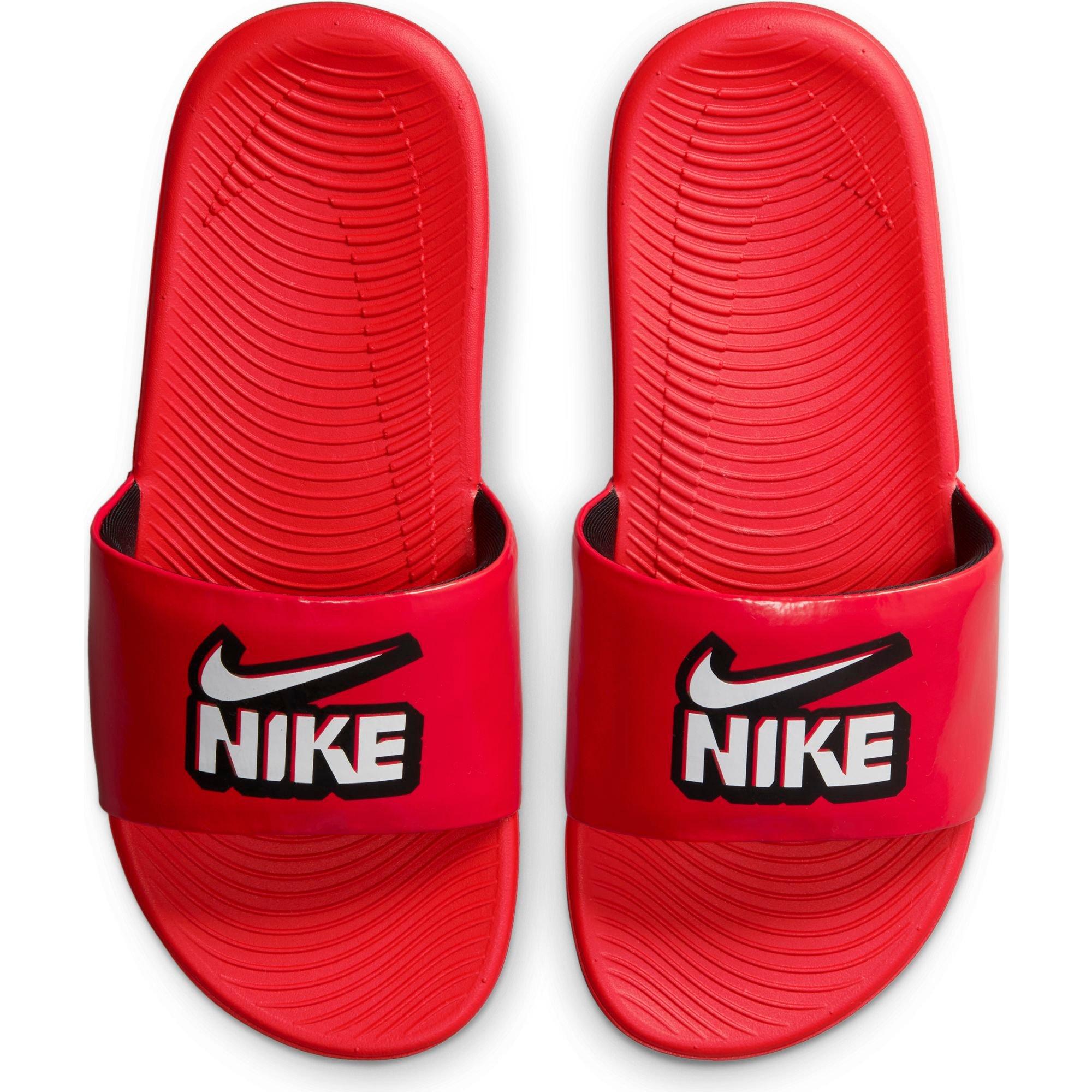 Nike Kawa "University Red/White/Black" Grade School Boys' Slide - RED Thumbnail View 6