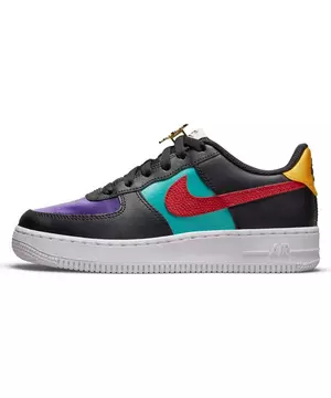 Nike Men's Air Force 1 '07 LV8 Sneakers in Black/Red/Purple, Size UK 8 | End Clothing