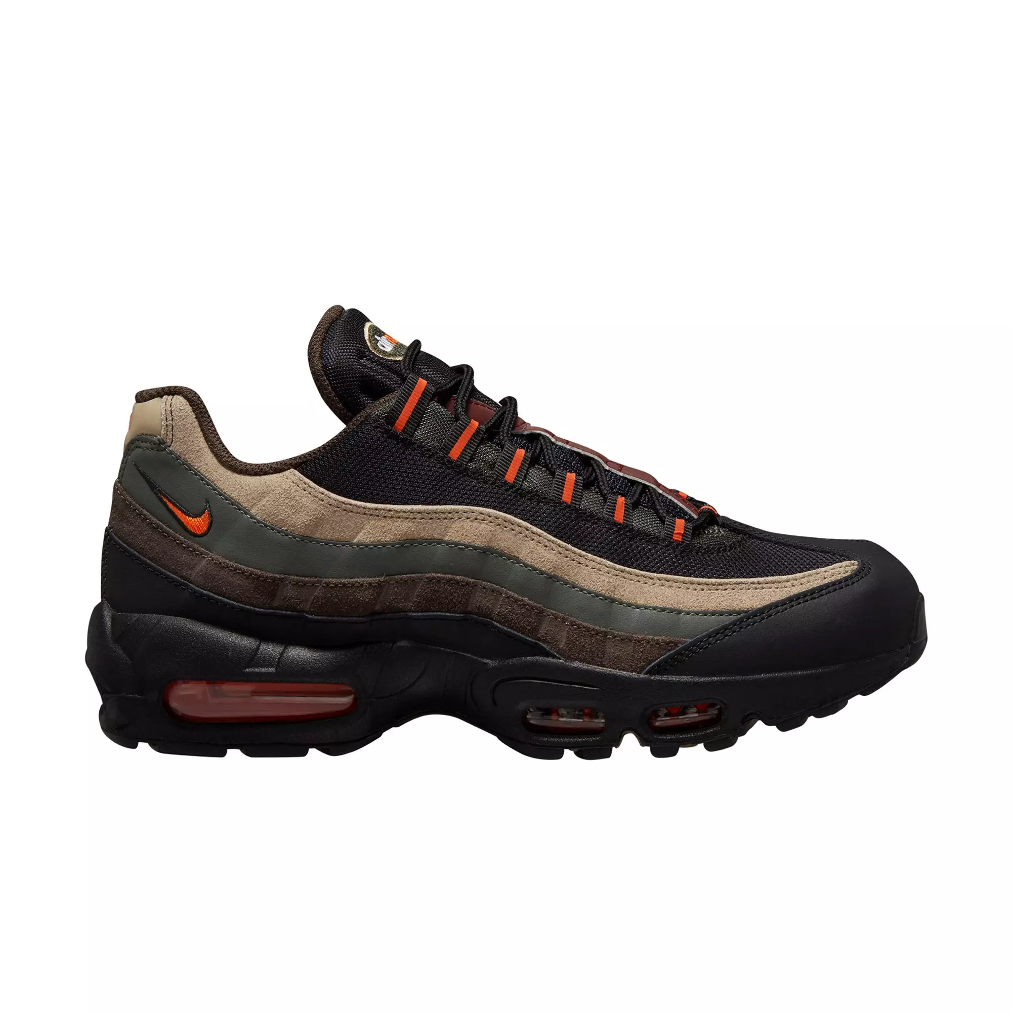 Nike Air Max 95 "Dark Army/Orange Blaze/Tweed/Cinder" Men's Shoe - GREEN/ORANGE