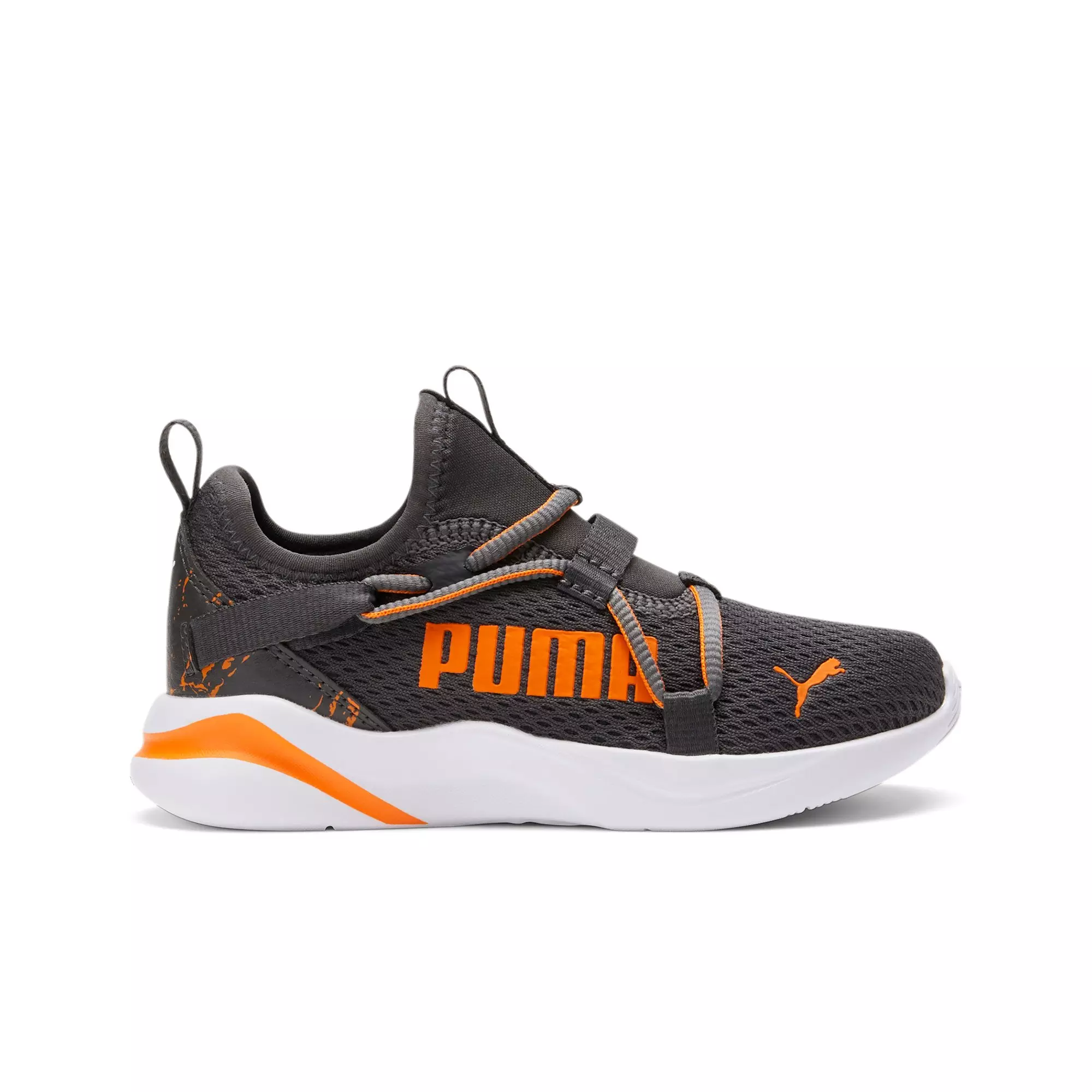 PUMA SoftRide Rift Pop "Grey/Orange" Preschool Boys' Shoe - GREY/ORANGE
