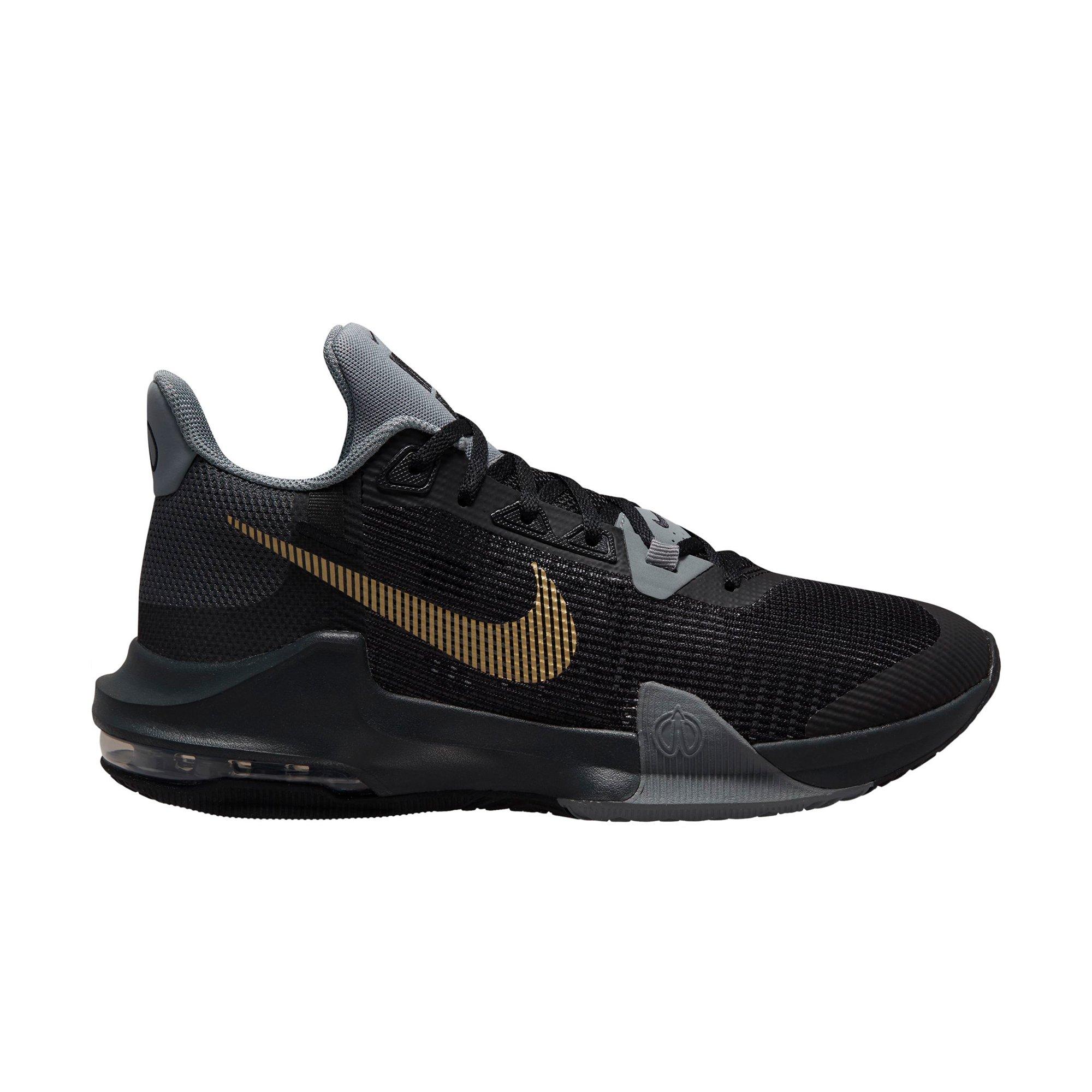 Black and gold hot sale nike air shoes