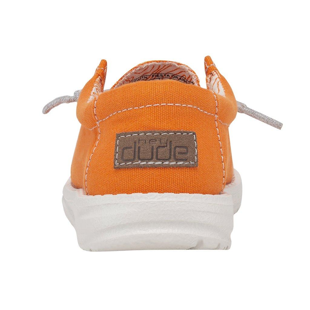 Hey Dude Wally "Fiesta Orange" Preschool Boys' Shoe - ORANGE/WHITE Thumbnail View 7