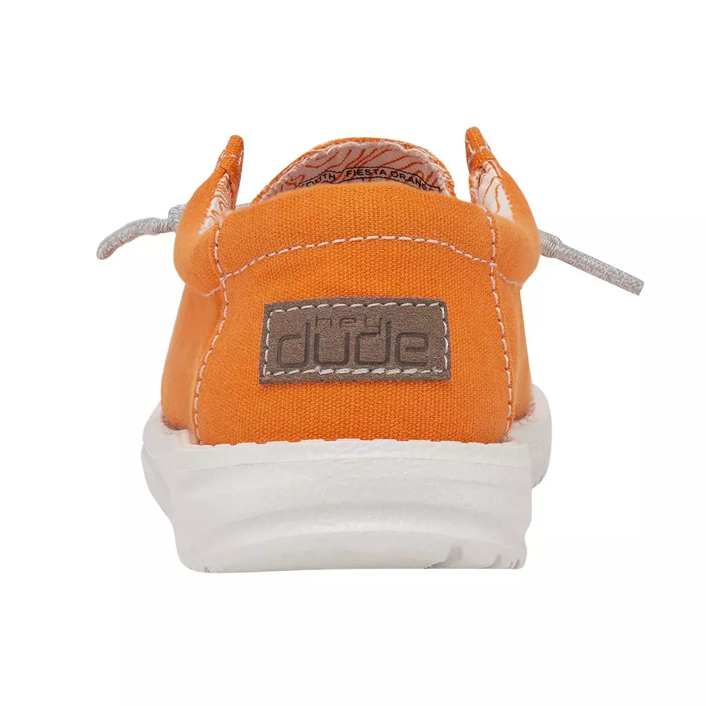 Hey Dude Wally "Fiesta Orange" Preschool Boys' Shoe - ORANGE/WHITE